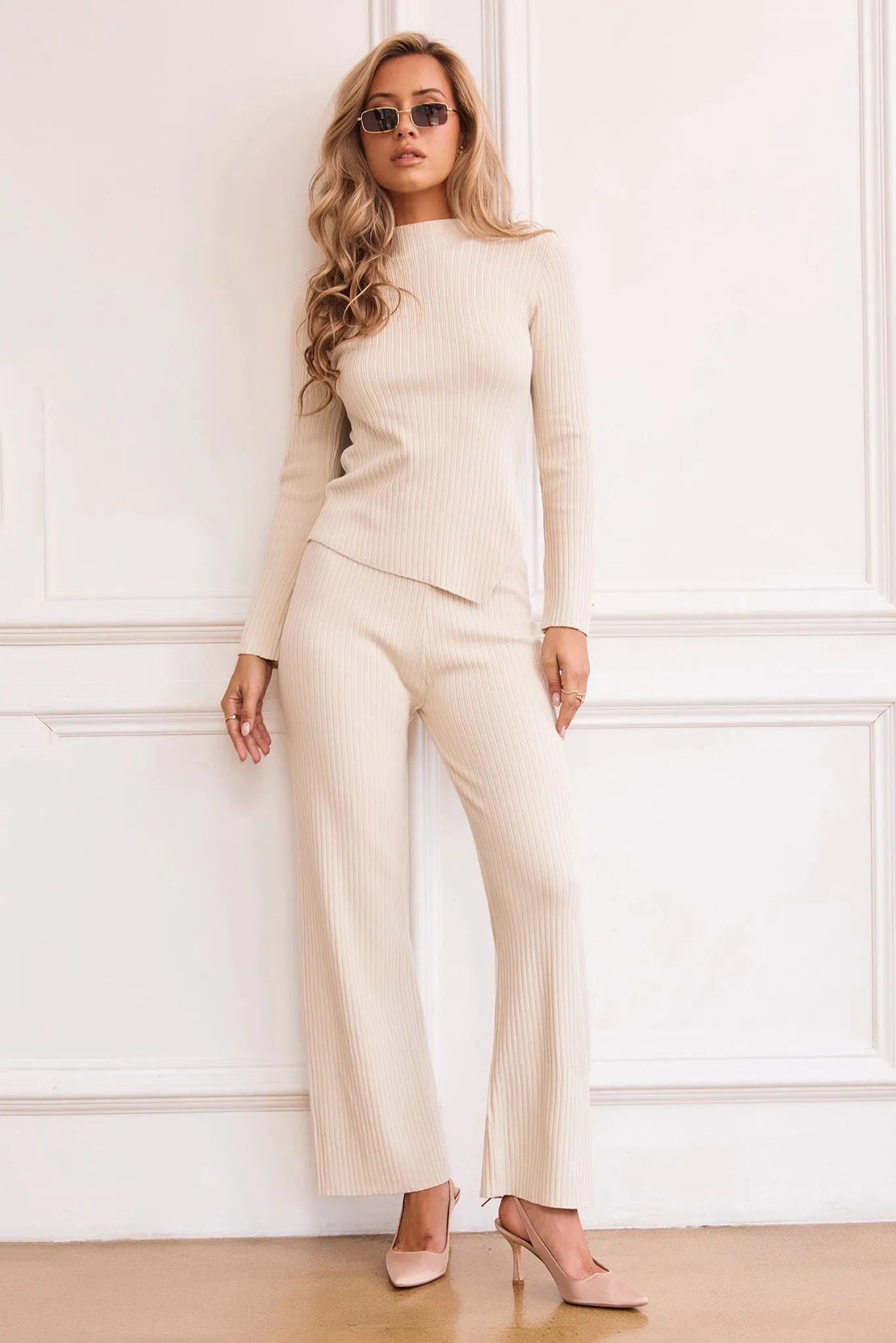 Love Most Knit Pants - Beige