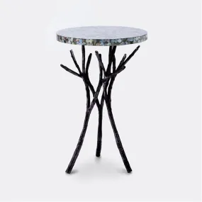 Made Goods Tressa Tree Bramble Table in Resin and Shell Top