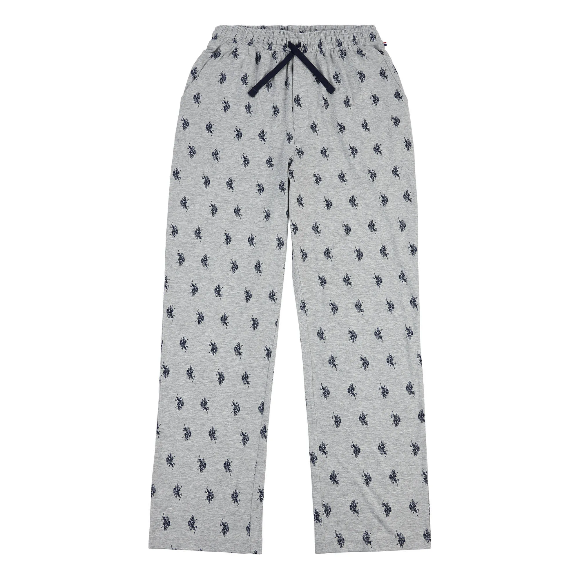 Mens Double Horsemen Print Lounge Bottoms in Vintage Grey Heather