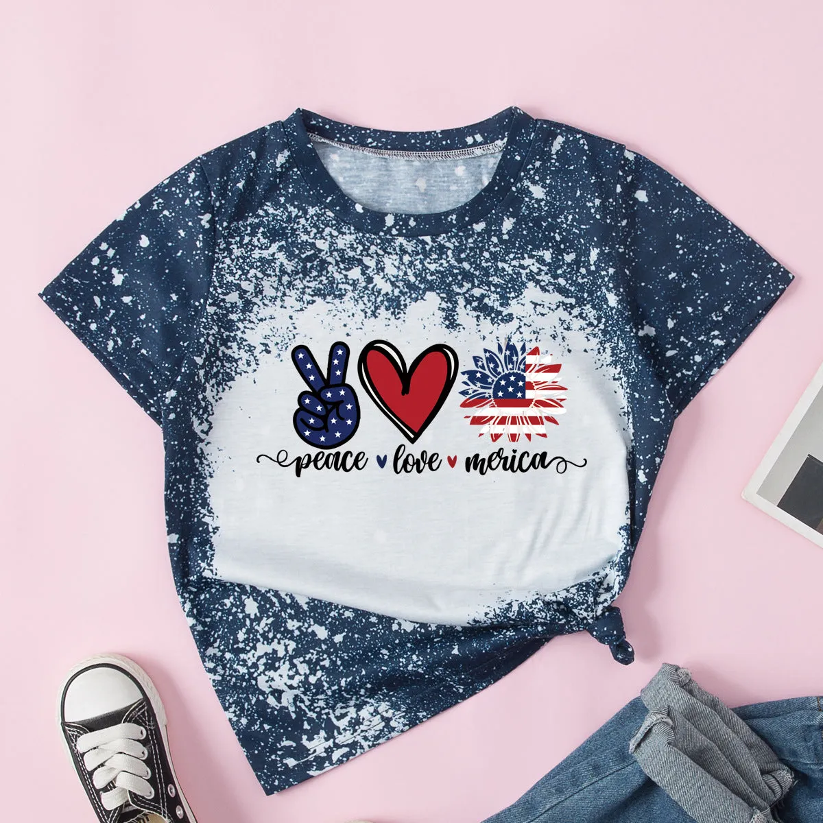 Mommy and Me Independence Day Series Short Sleeve Shirts