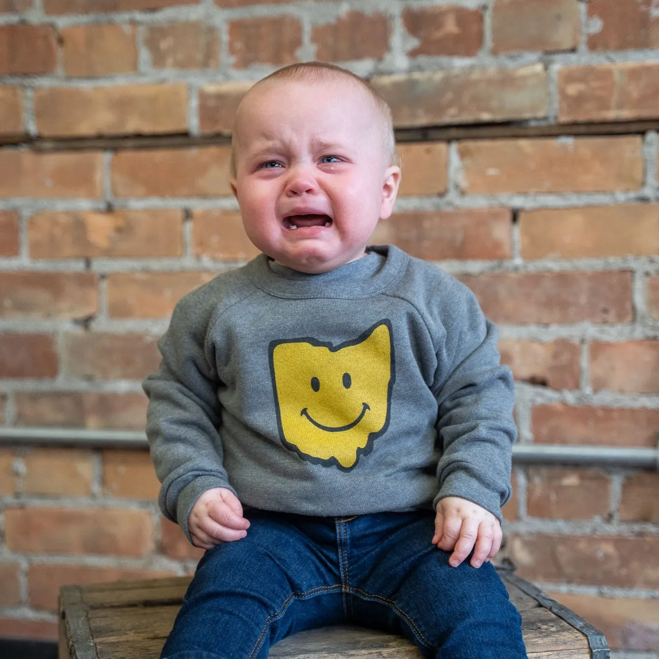 Ohio Smiley Toddler Sweatshirt