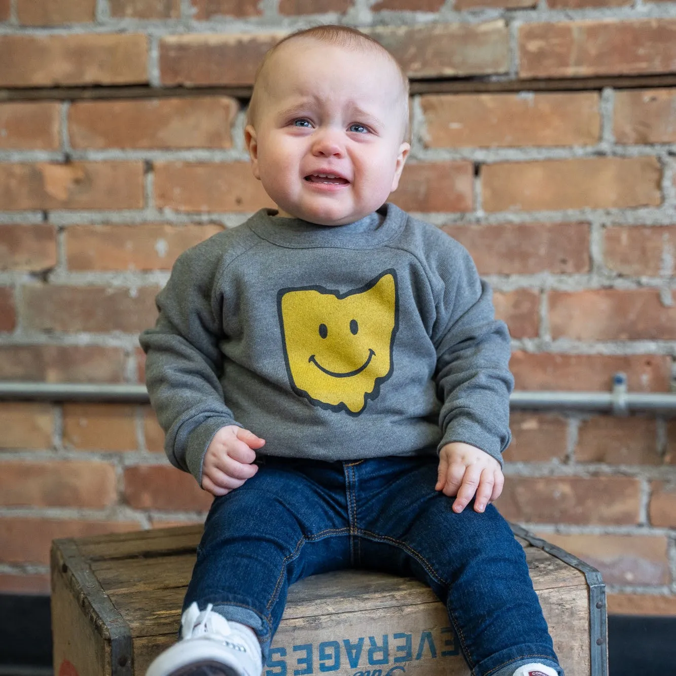 Ohio Smiley Toddler Sweatshirt