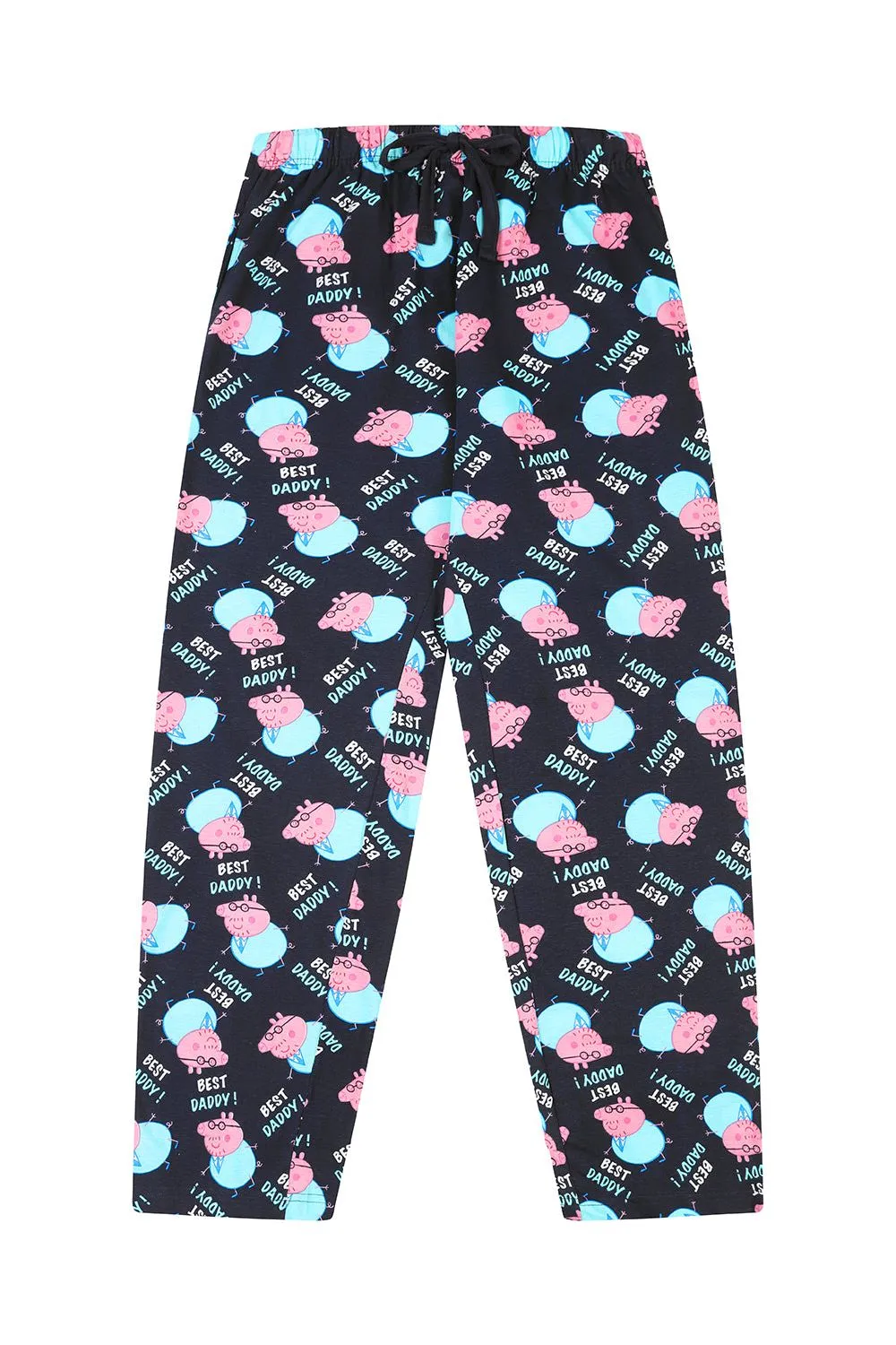 Peppa Pig Mens George Pig Daddy Pig Best Daddy Lounge Pants Blue