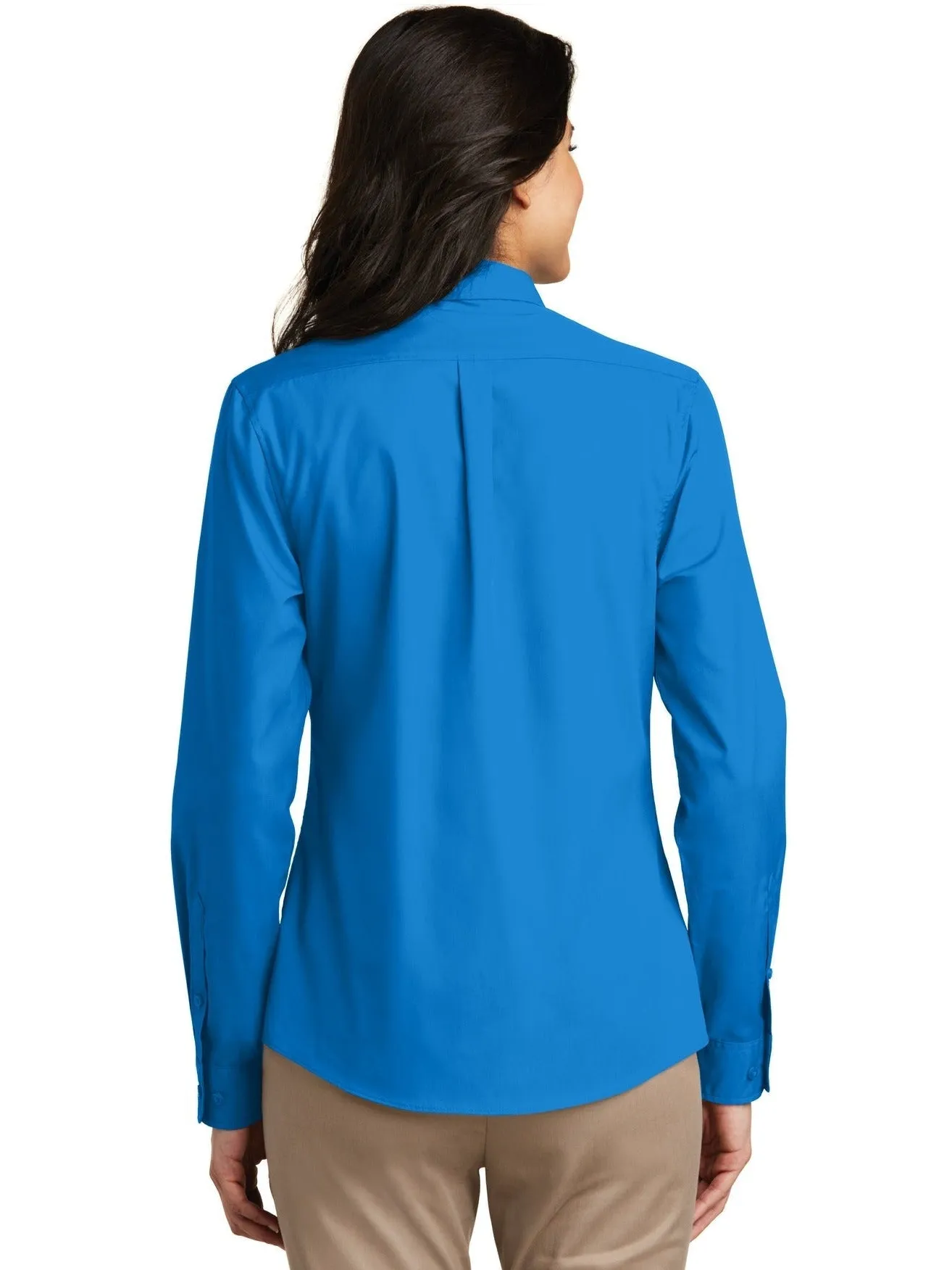 Port Authority Ladies Long Sleeve Carefree Poplin Shirt