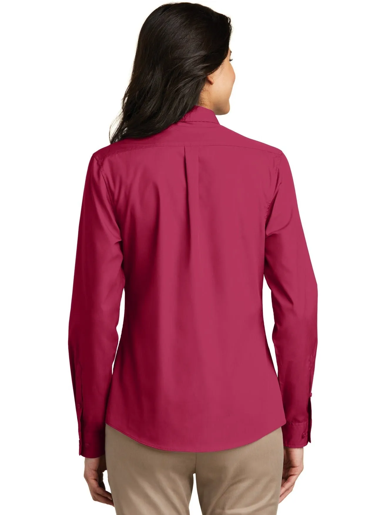 Port Authority Ladies Long Sleeve Carefree Poplin Shirt