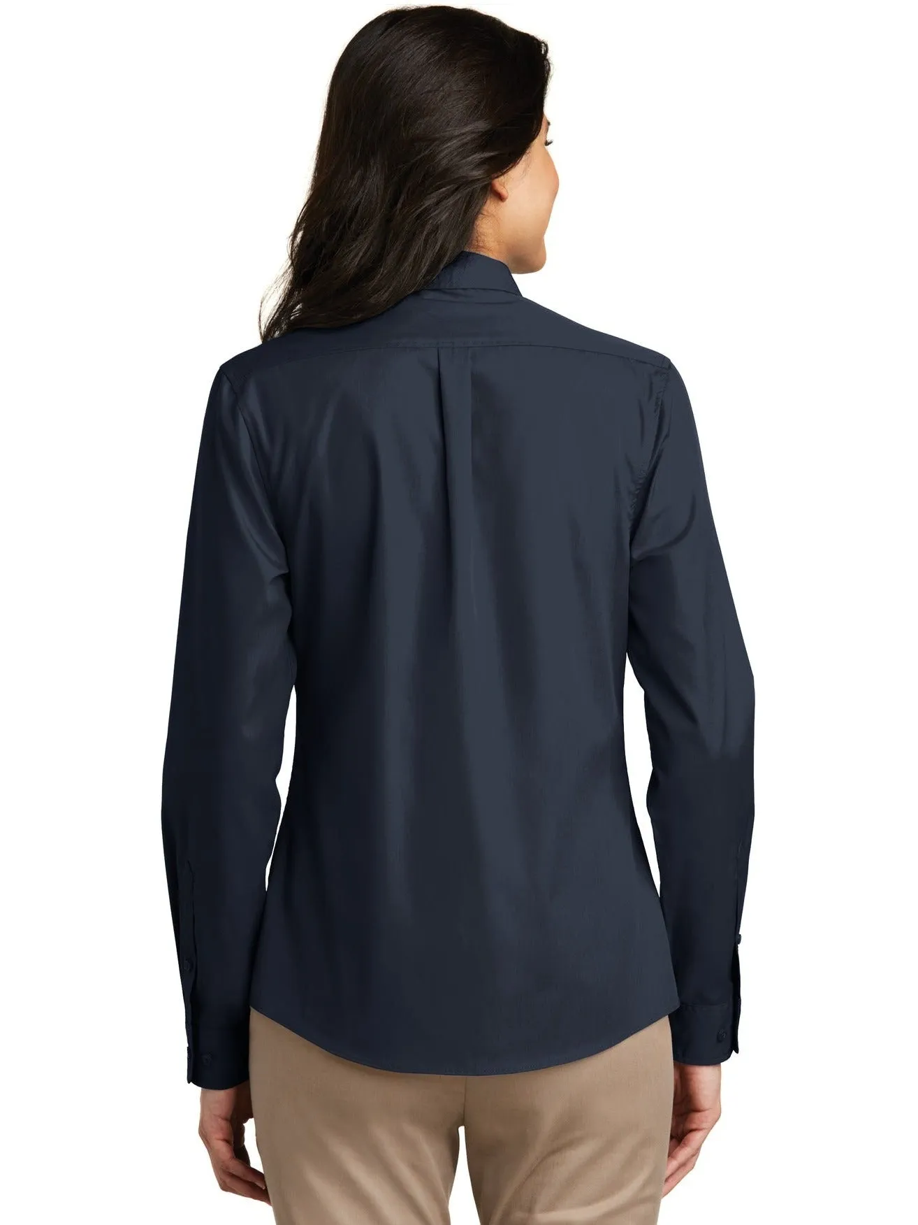 Port Authority Ladies Long Sleeve Carefree Poplin Shirt