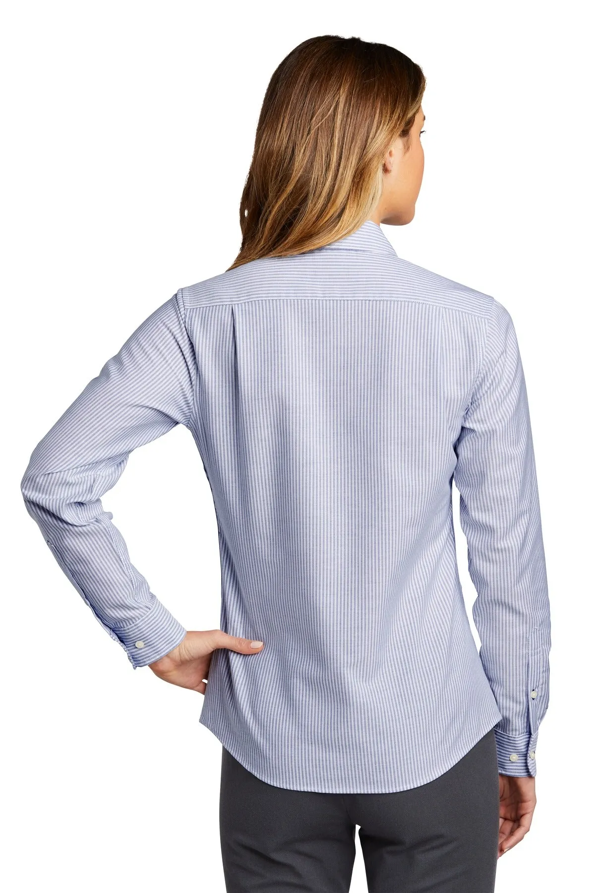 Port Authority Ladies SuperPro ™ Oxford Stripe Shirt. LW657