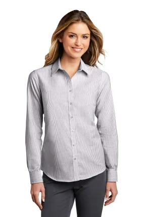 Port Authority Ladies SuperPro ™ Oxford Stripe Shirt. LW657