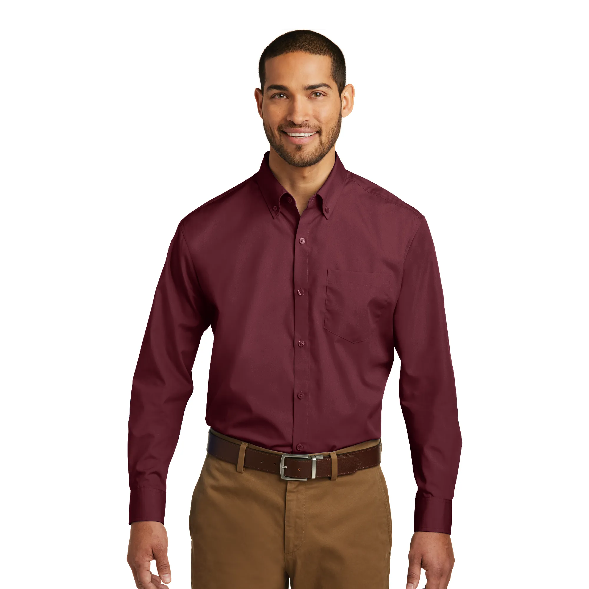 Port Authority® Long Sleeve Carefree Poplin Shirt