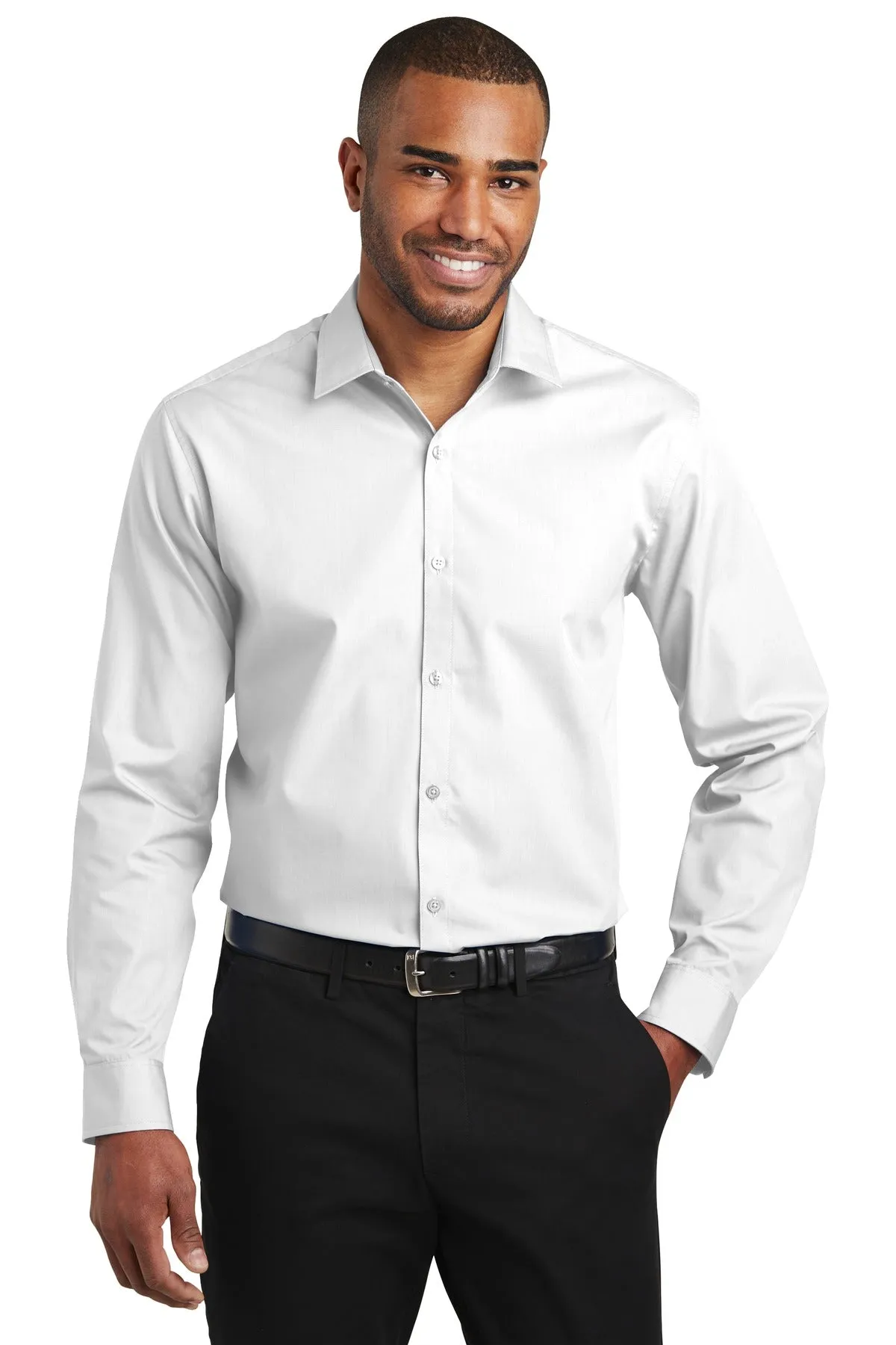 Port Authority Slim Fit Carefree Poplin Shirt. W103