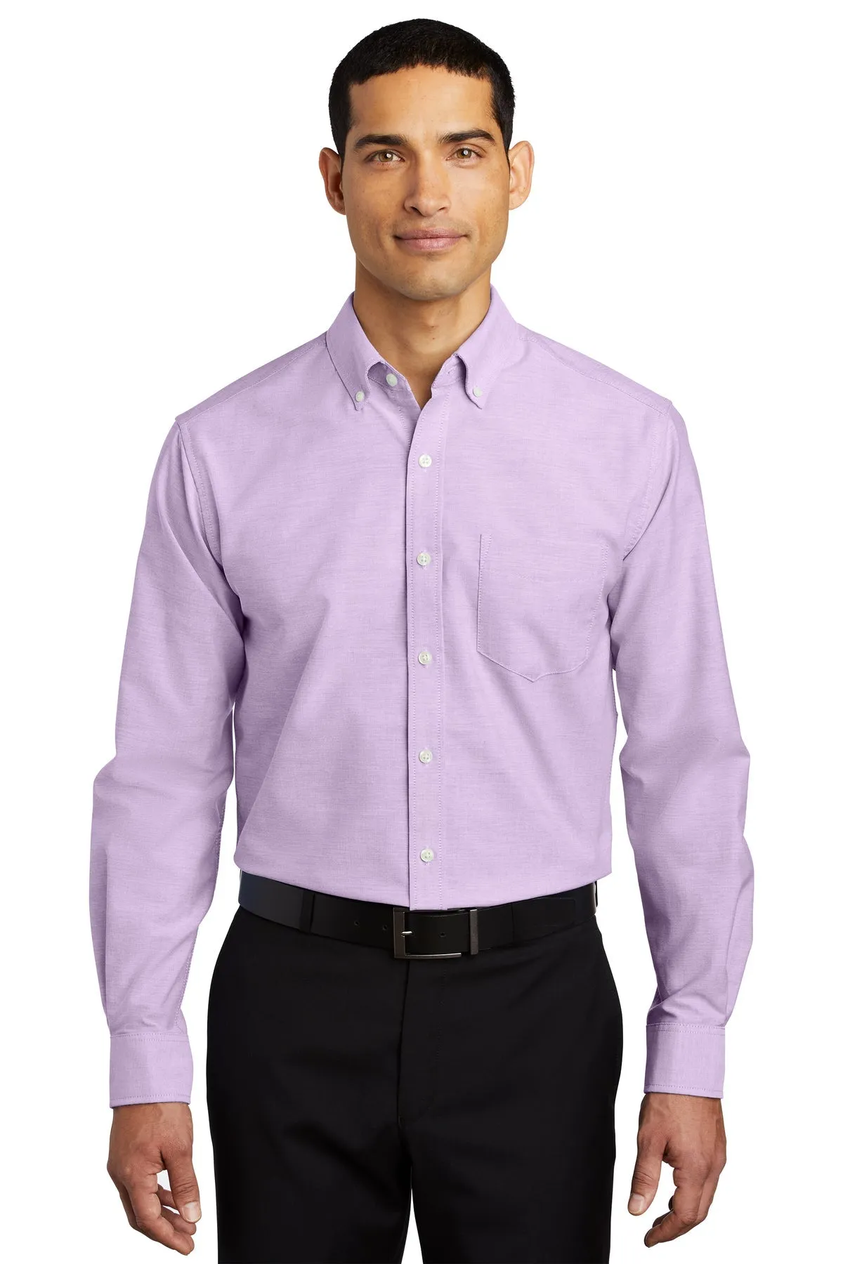 Port Authority SuperPro Custom Oxford Shirts, Soft Purple