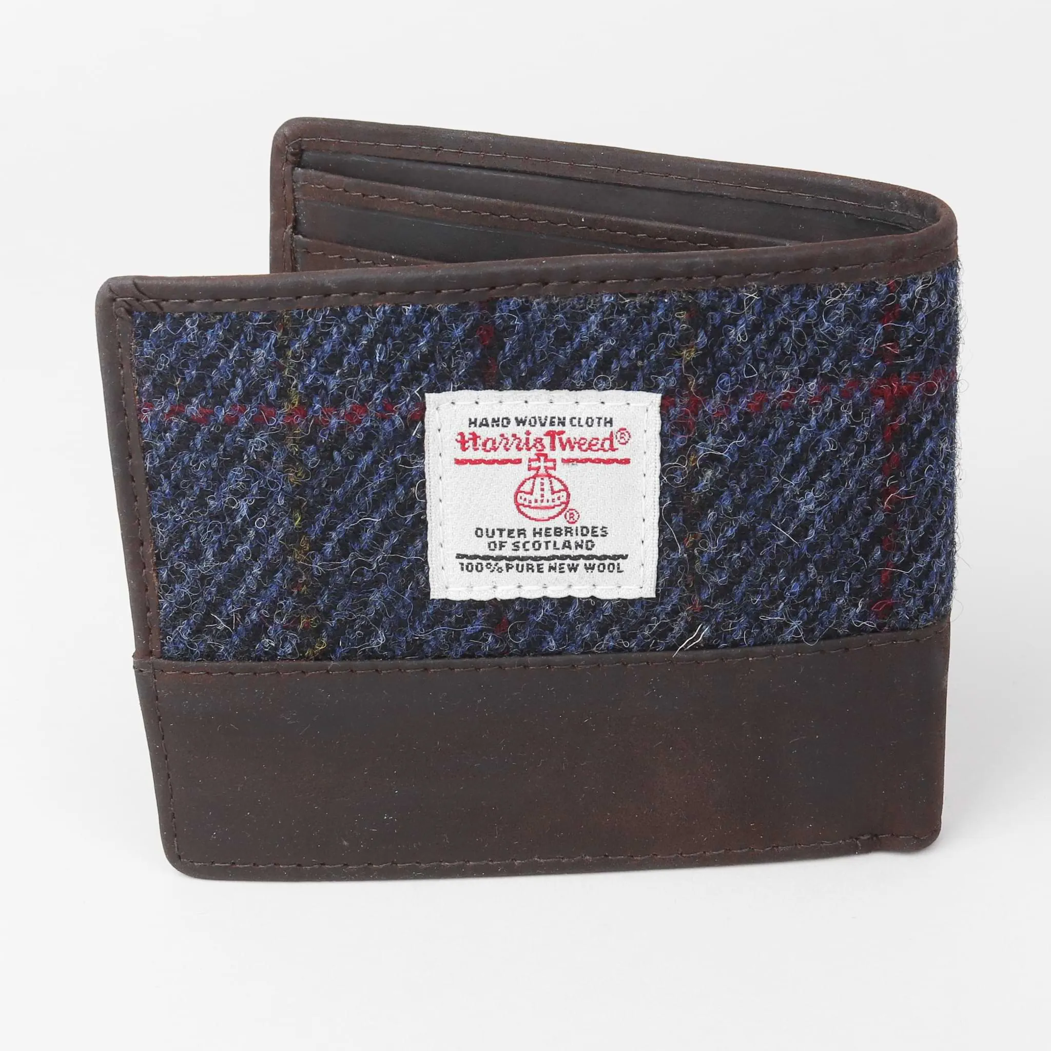 Premium Navy Harris Tweed Wallet