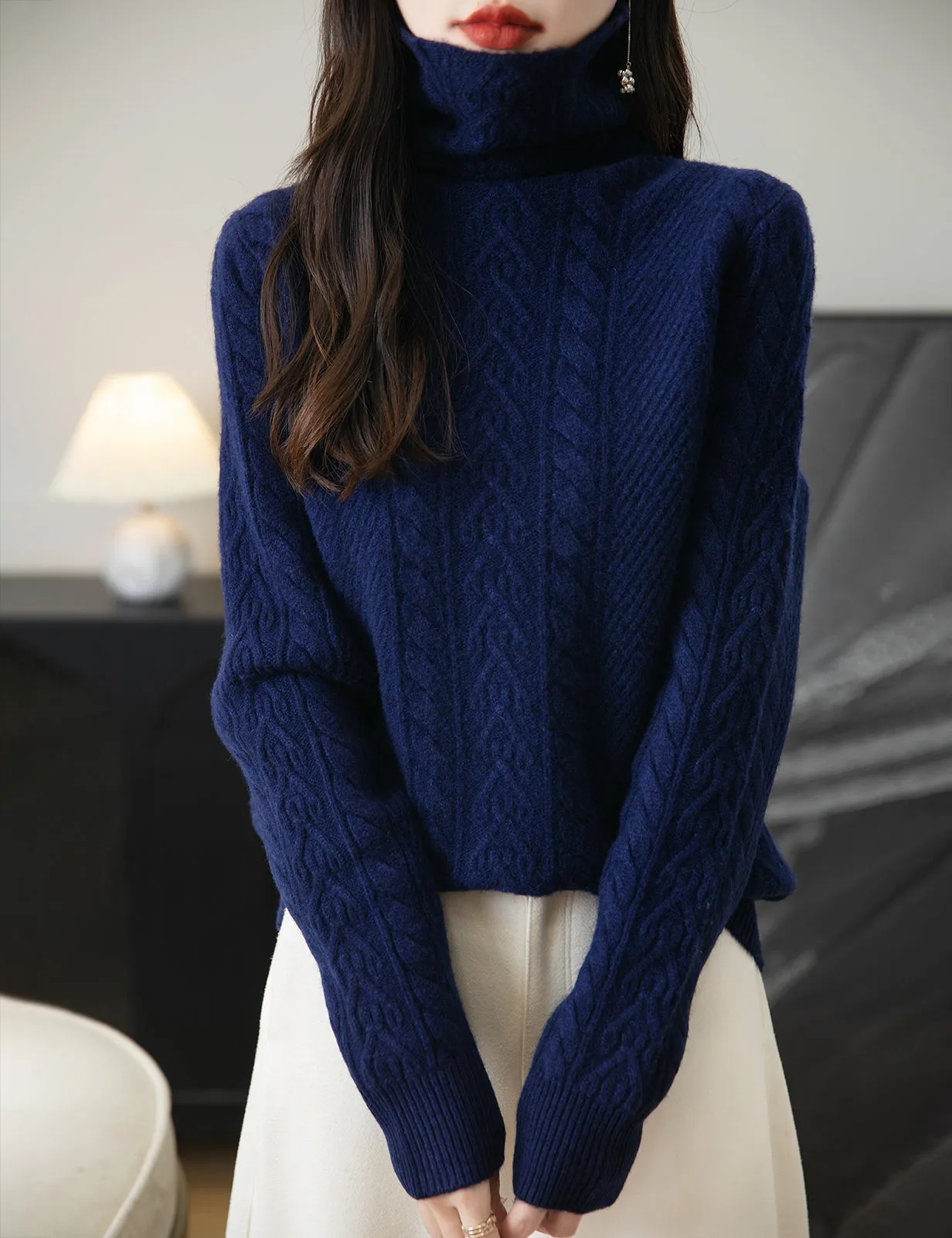 Rachel Woman Turtleneck Sweater