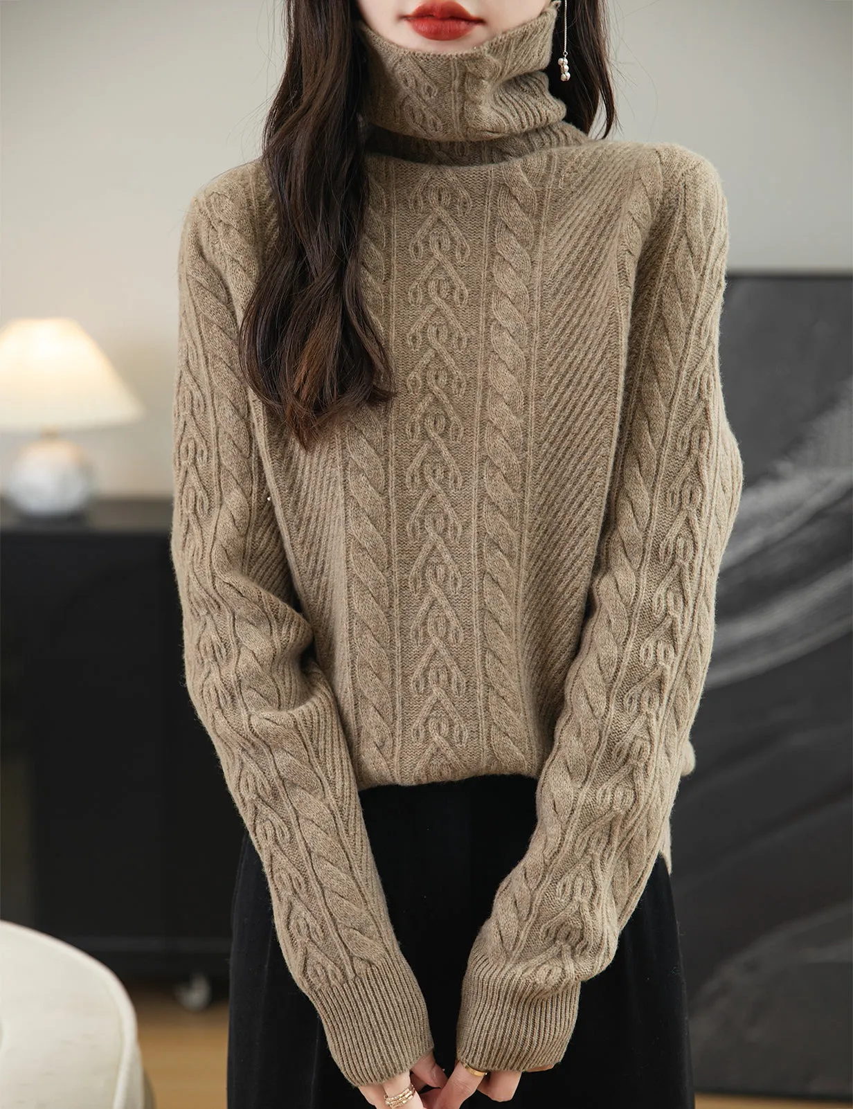 Rachel Woman Turtleneck Sweater