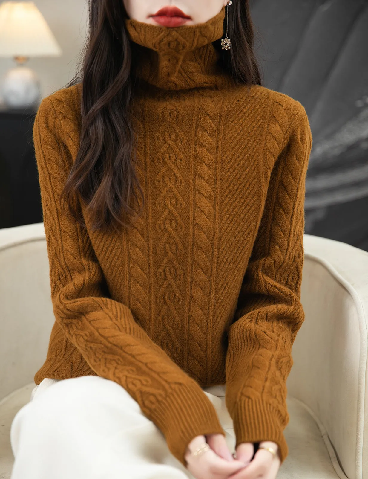 Rachel Woman Turtleneck Sweater