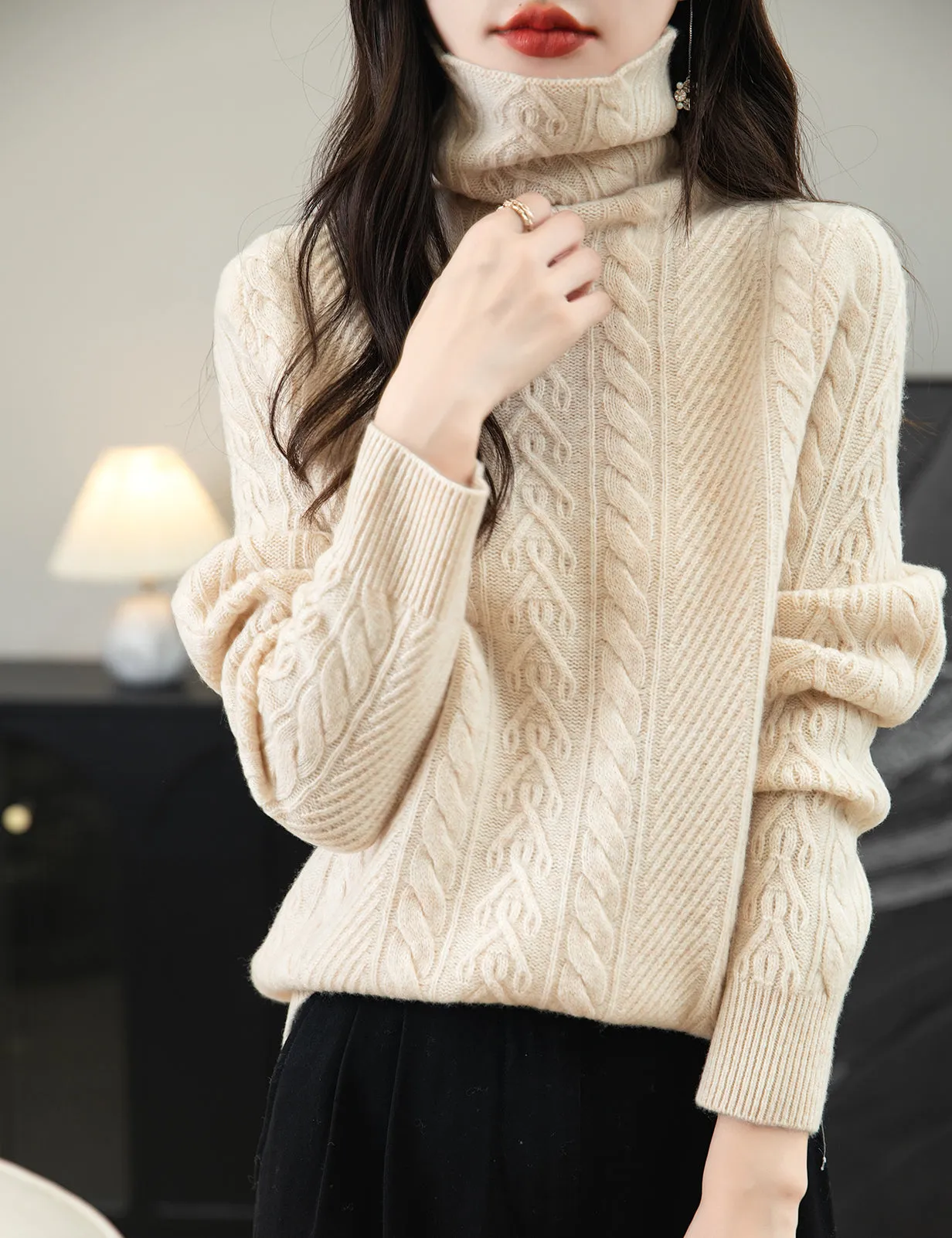 Rachel Woman Turtleneck Sweater