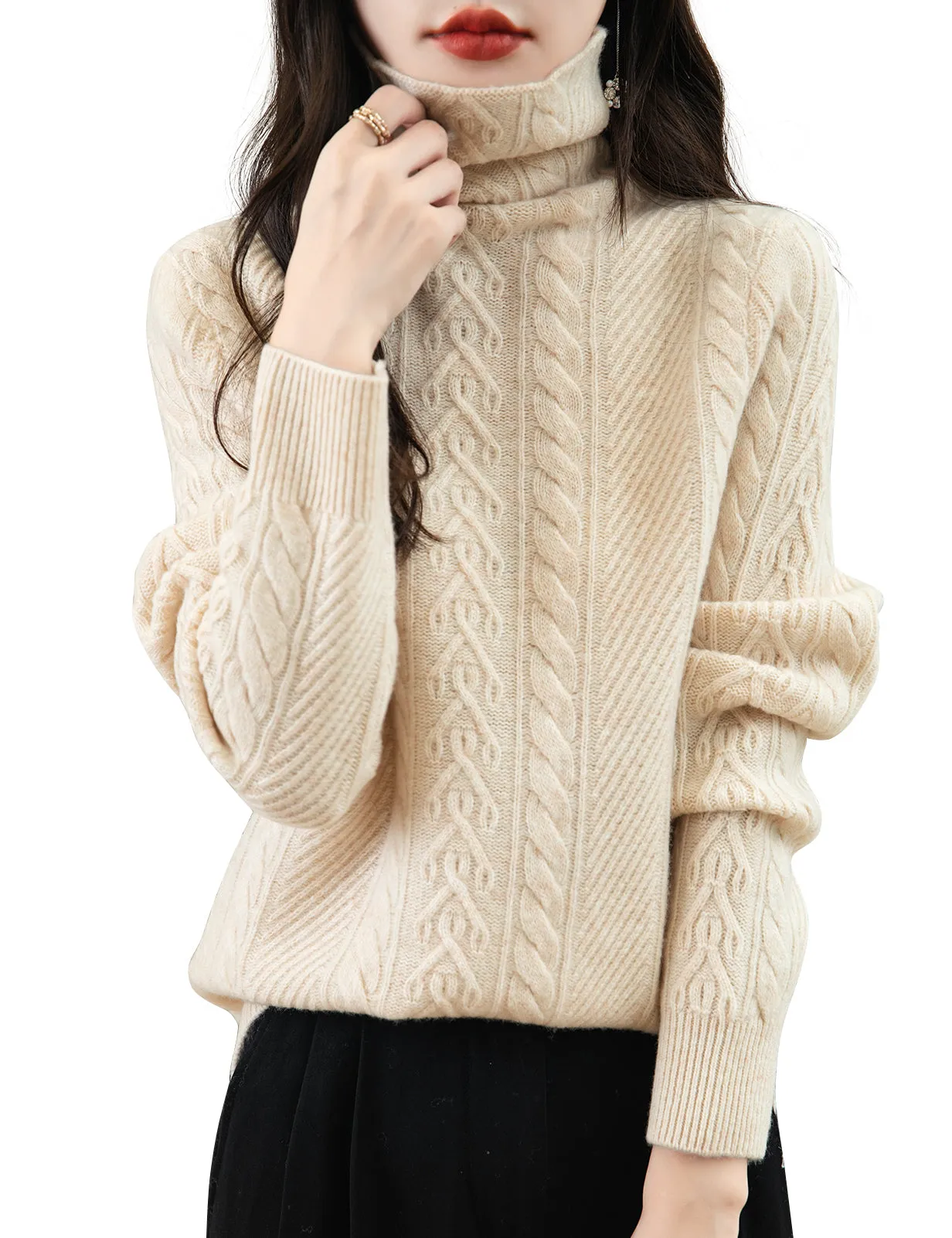 Rachel Woman Turtleneck Sweater