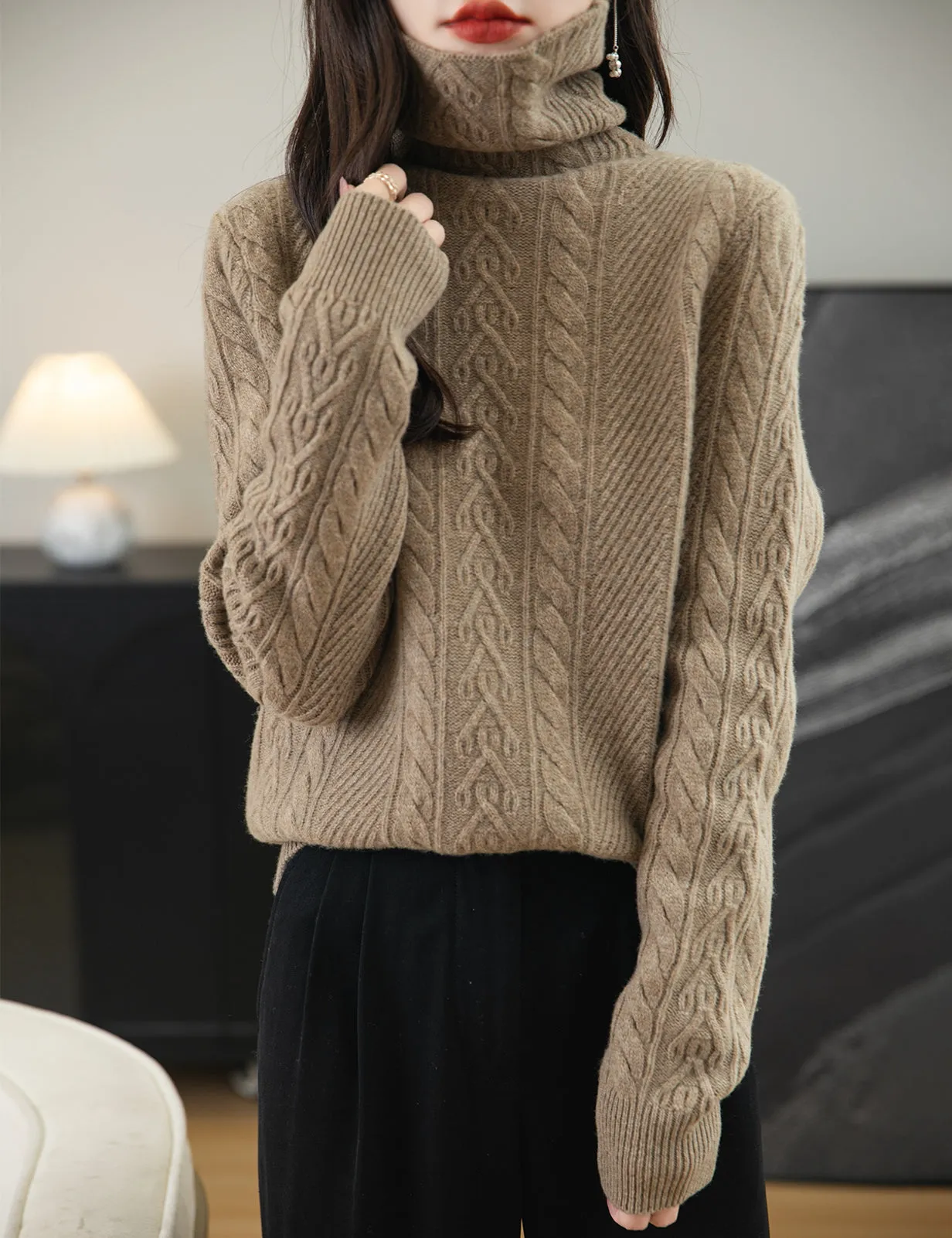 Rachel Woman Turtleneck Sweater