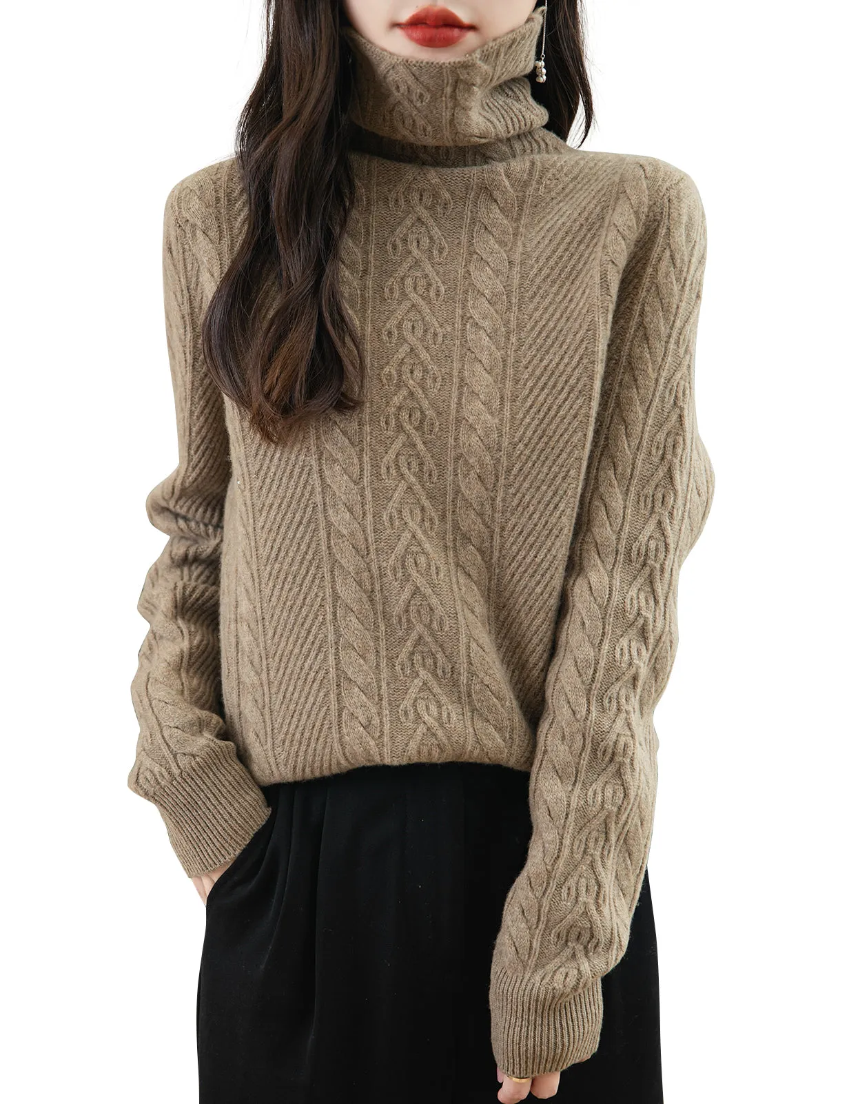 Rachel Woman Turtleneck Sweater