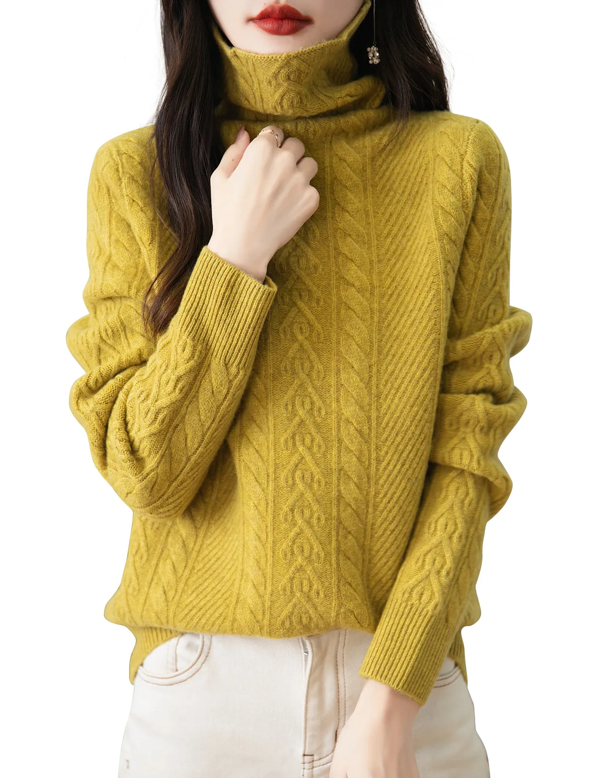 Rachel Woman Turtleneck Sweater