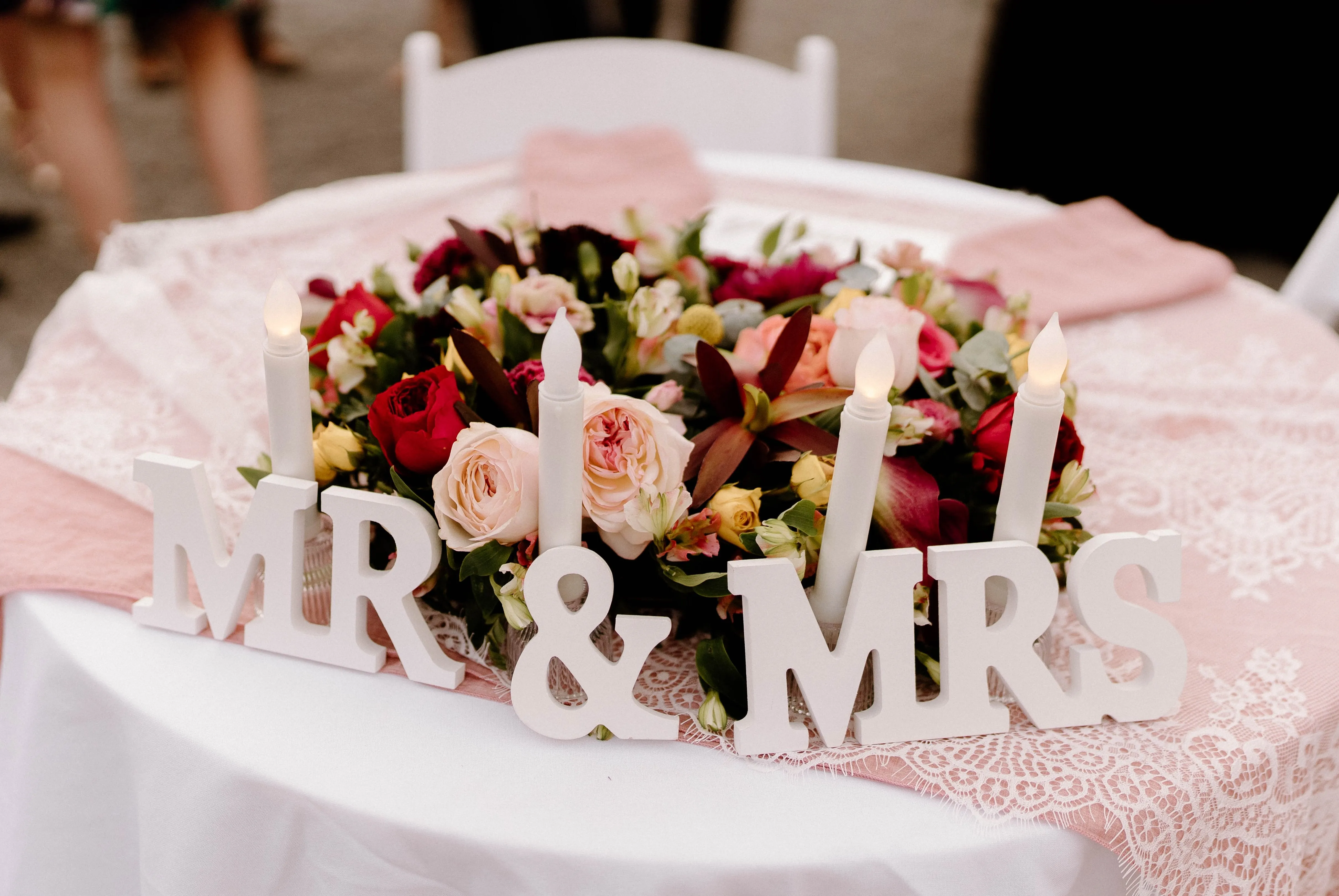 Romantic Burgundy and Pink Forest Wedding