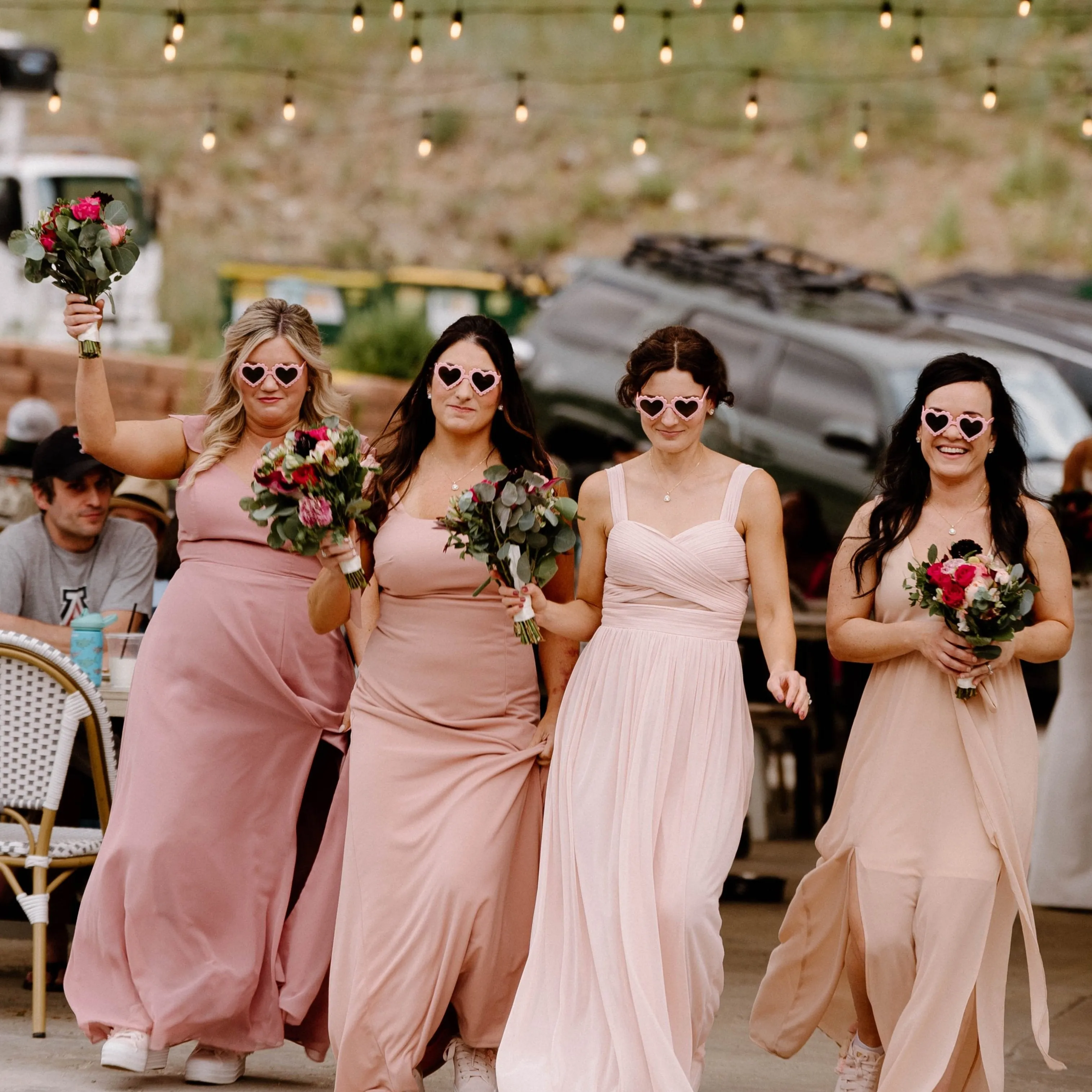 Romantic Burgundy and Pink Forest Wedding