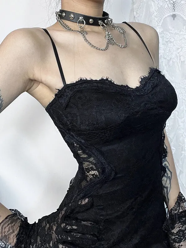 Romantic darkness lace dress