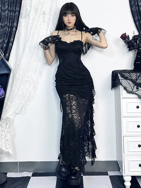 Romantic darkness lace dress