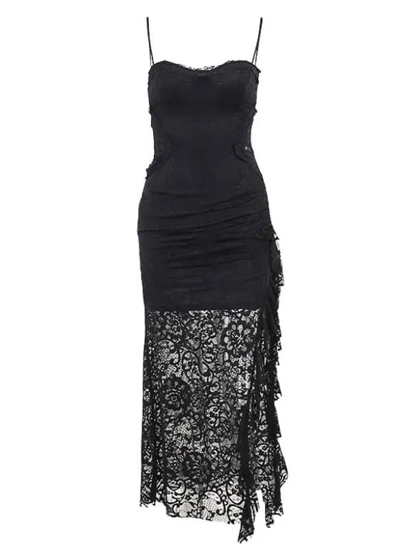 Romantic darkness lace dress