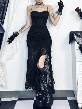 Romantic darkness lace dress