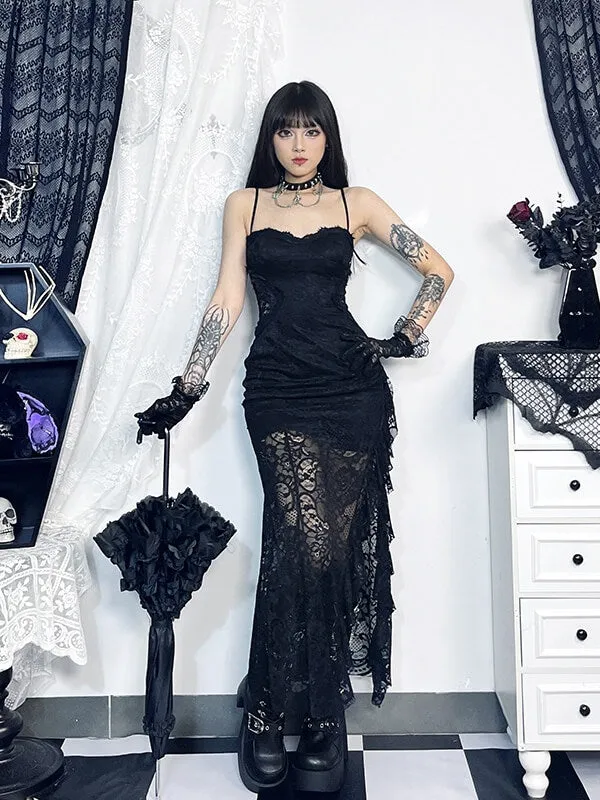 Romantic darkness lace dress