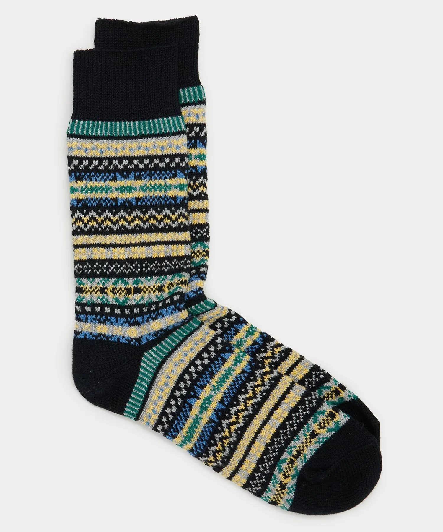 RoToTo Holiday Fairisle Sock in Black