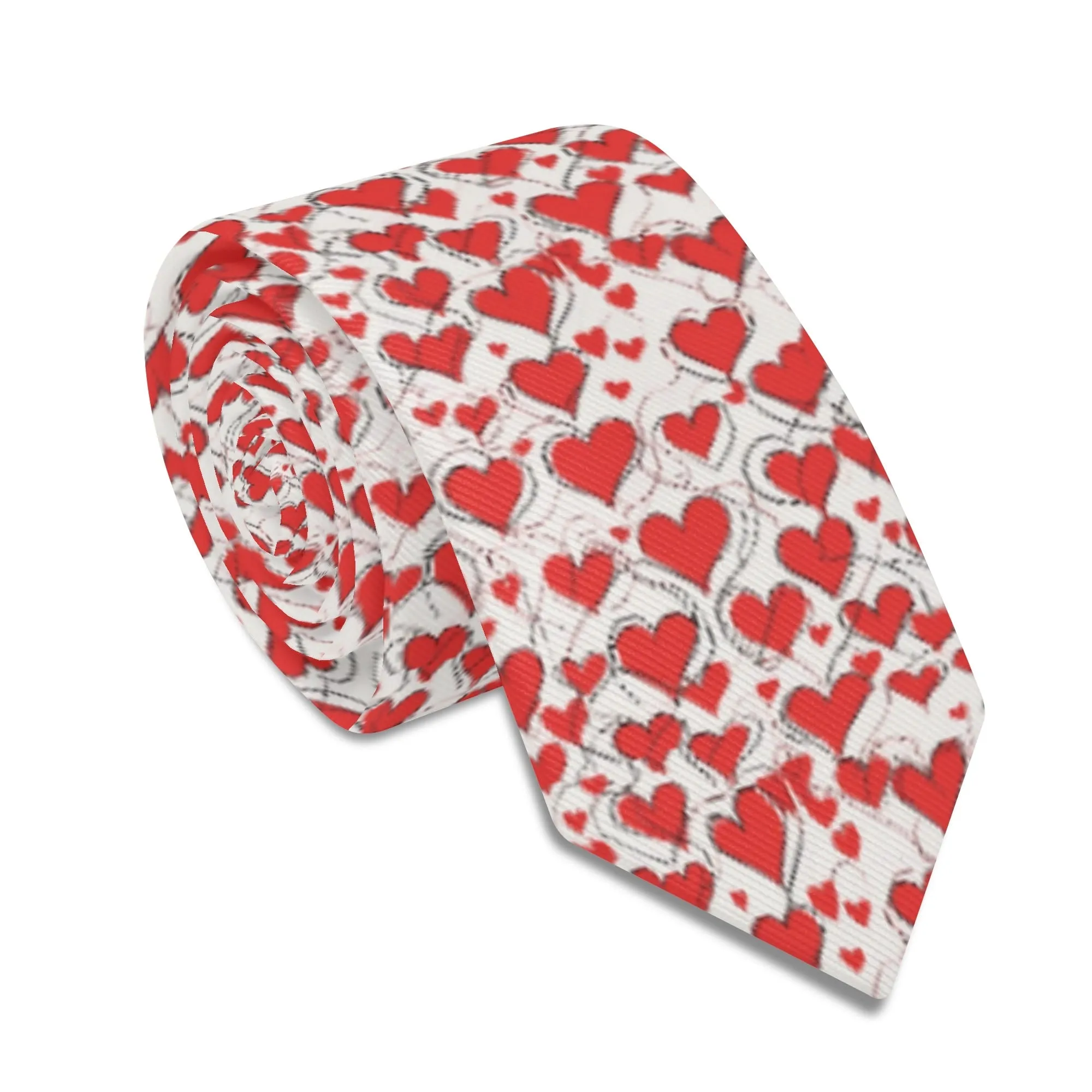 Scribble Hearts Necktie