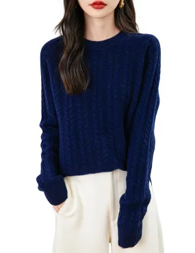 Sharon Woman Crew Neck Vintage Warm Sweater