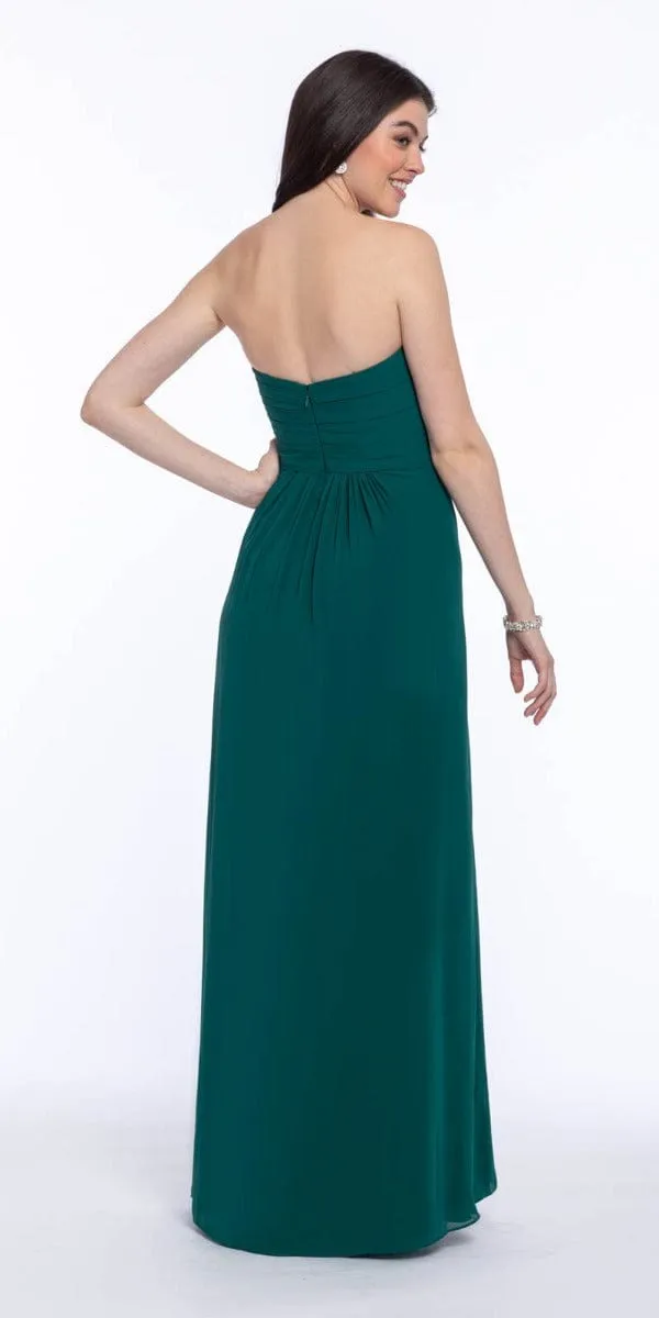 Strapless Criss Cross Bodice Dress - Plus