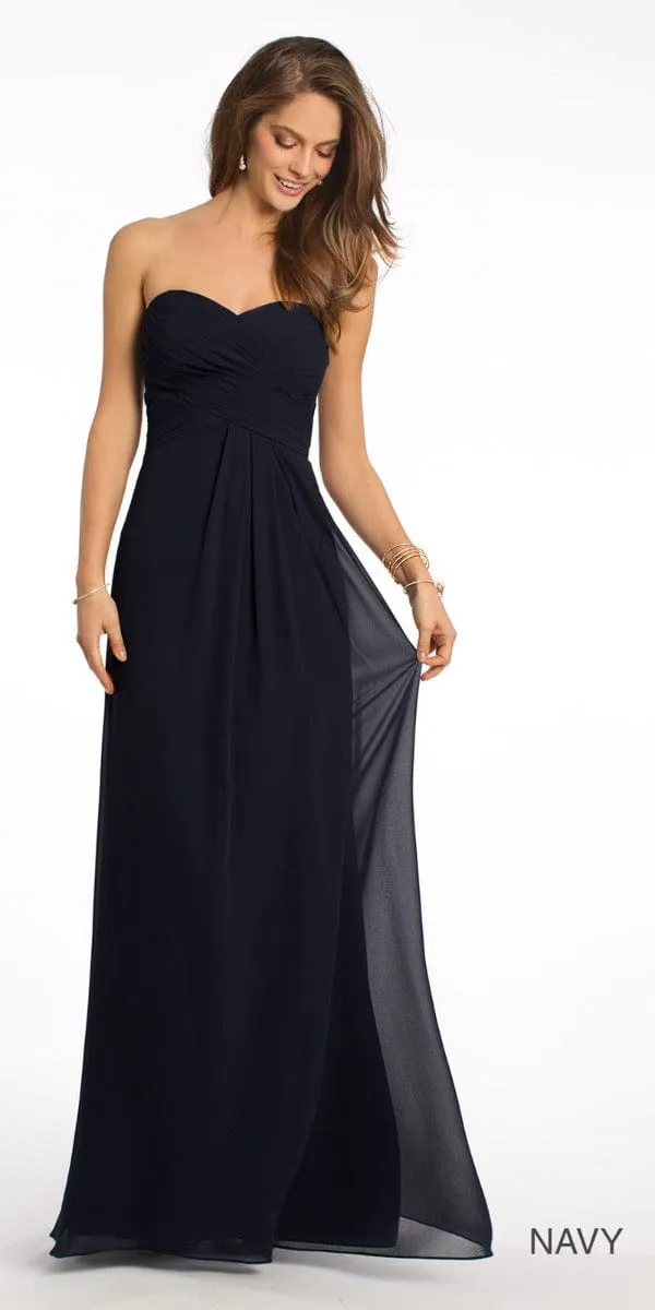 Strapless Criss Cross Bodice Dress - Plus