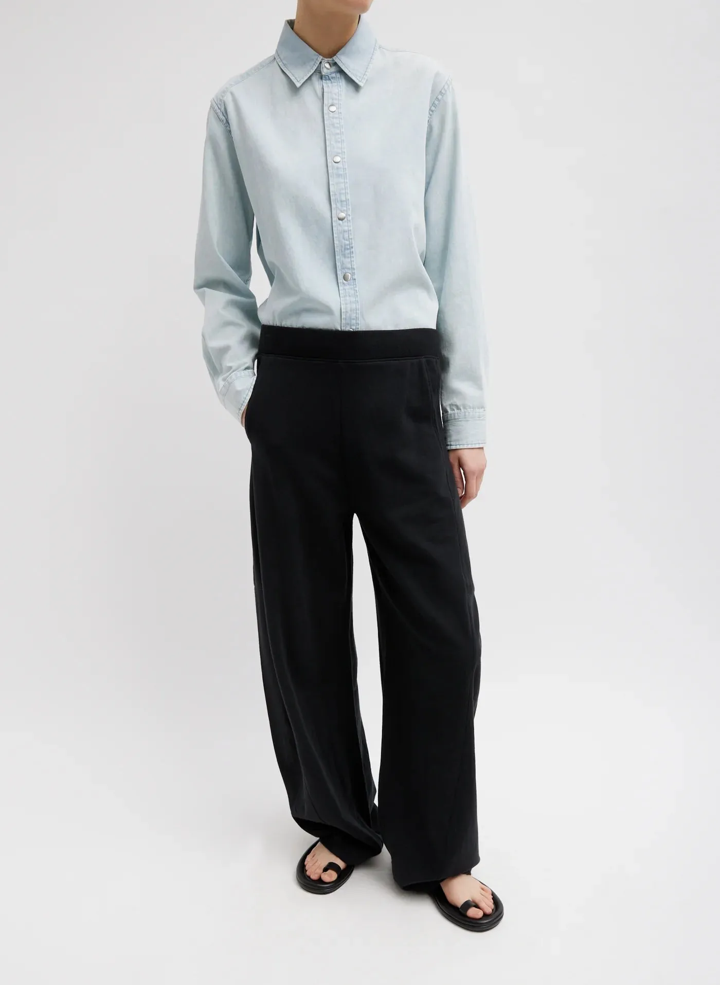 Sweatshirting Winslow Pant in Black by Tibi