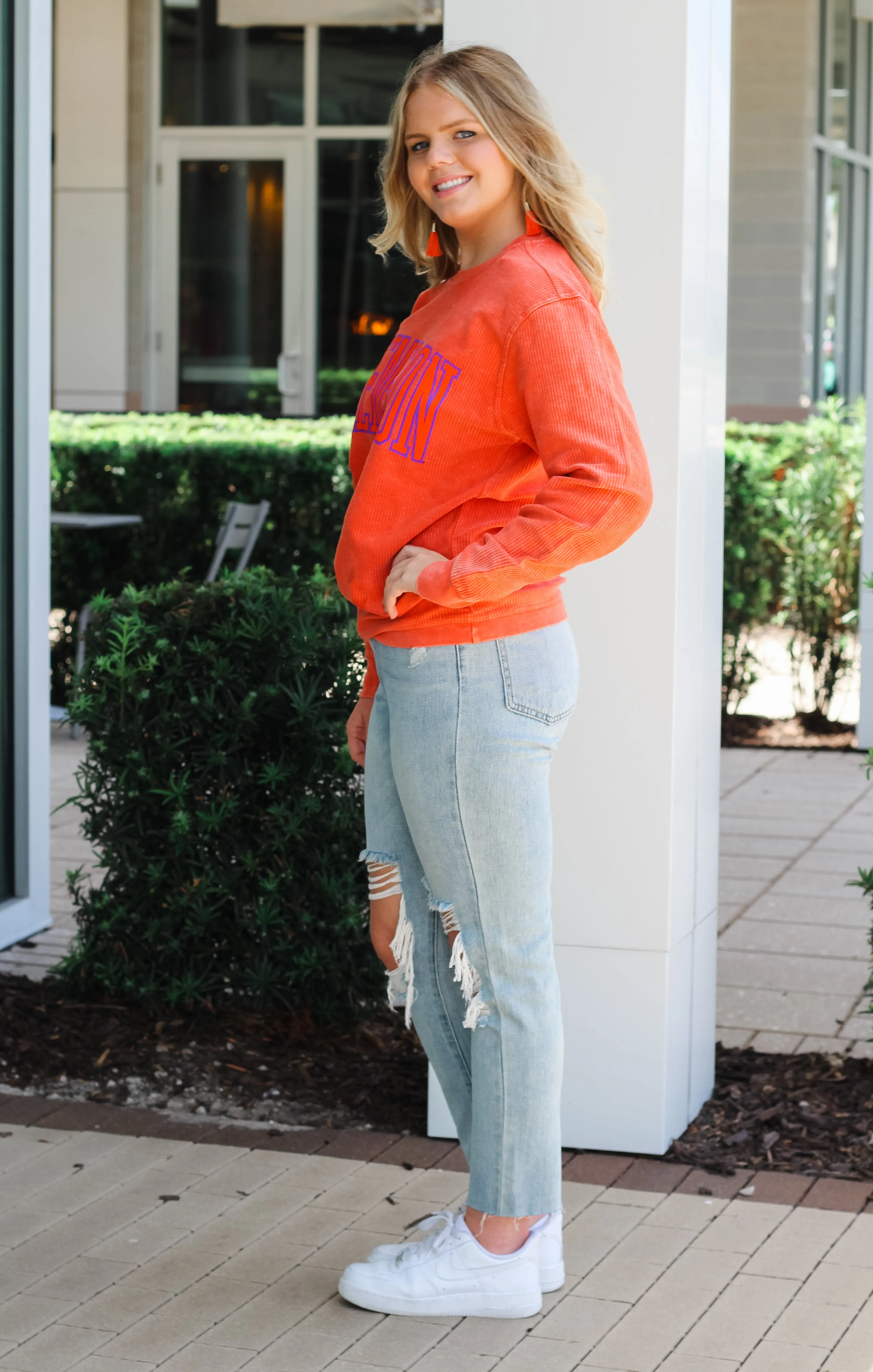 The Clemson Southlawn Comfy Cord Pullover