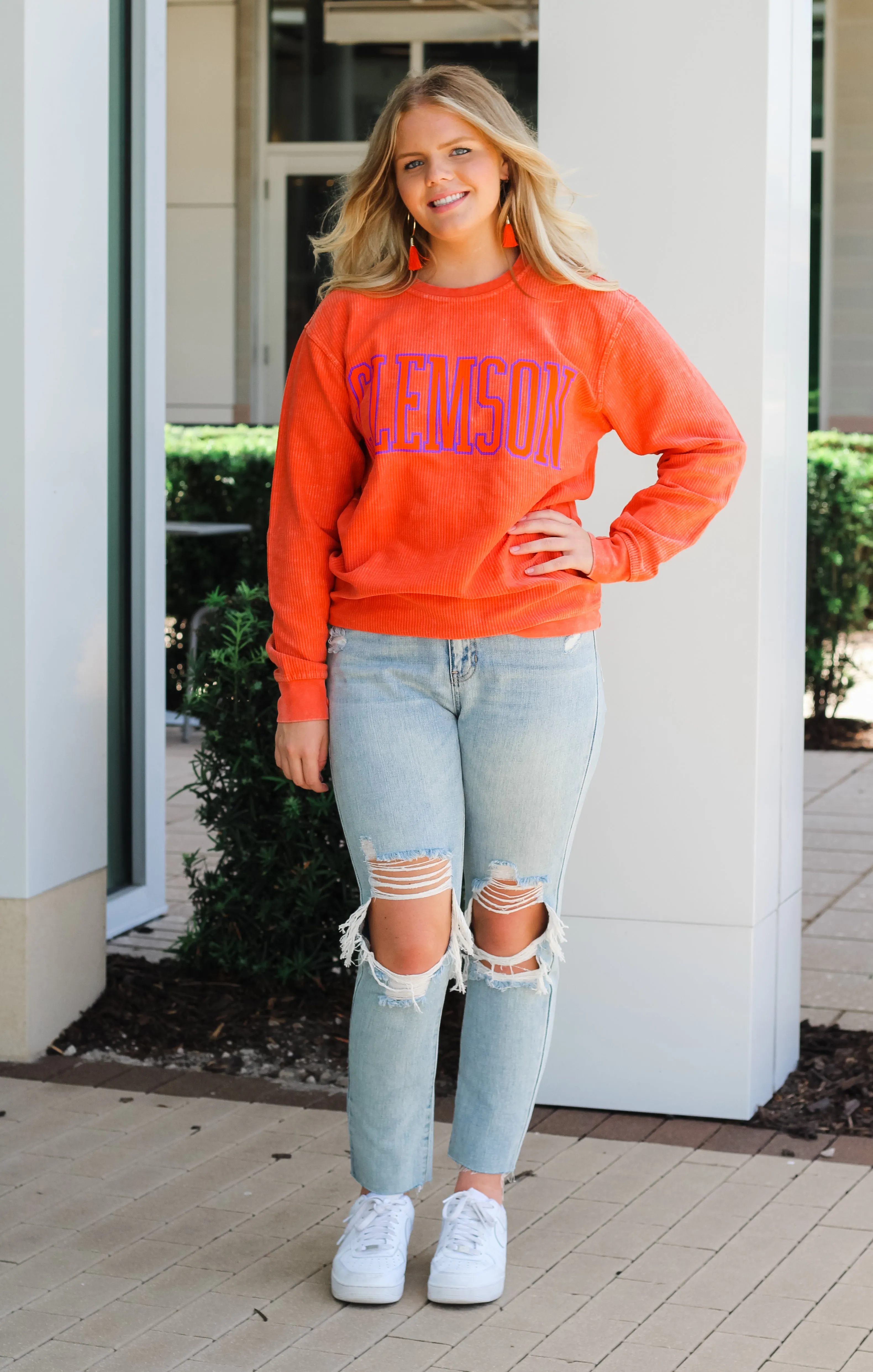 The Clemson Southlawn Comfy Cord Pullover