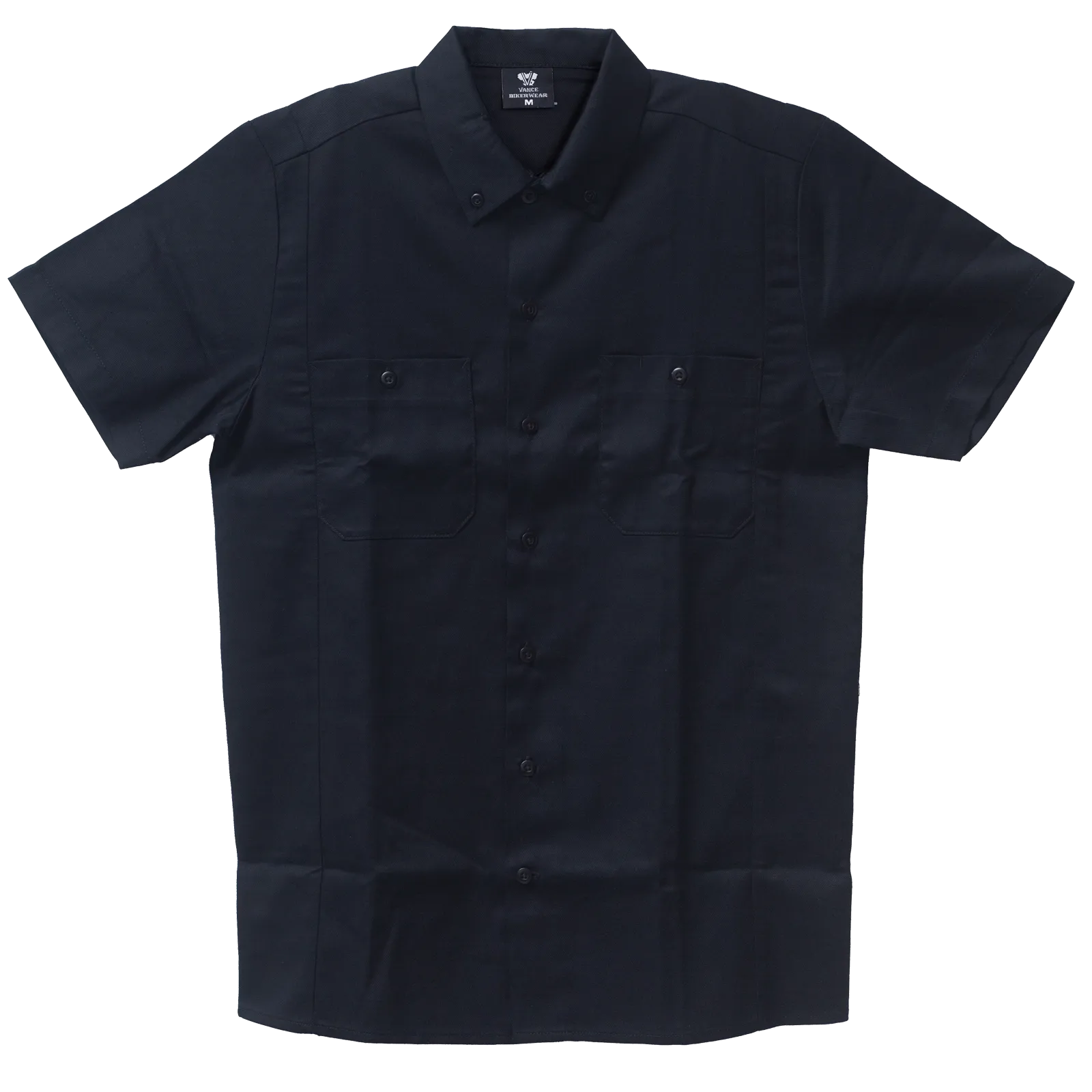 VB771BB - Men's Work Shirts Black with Black sides