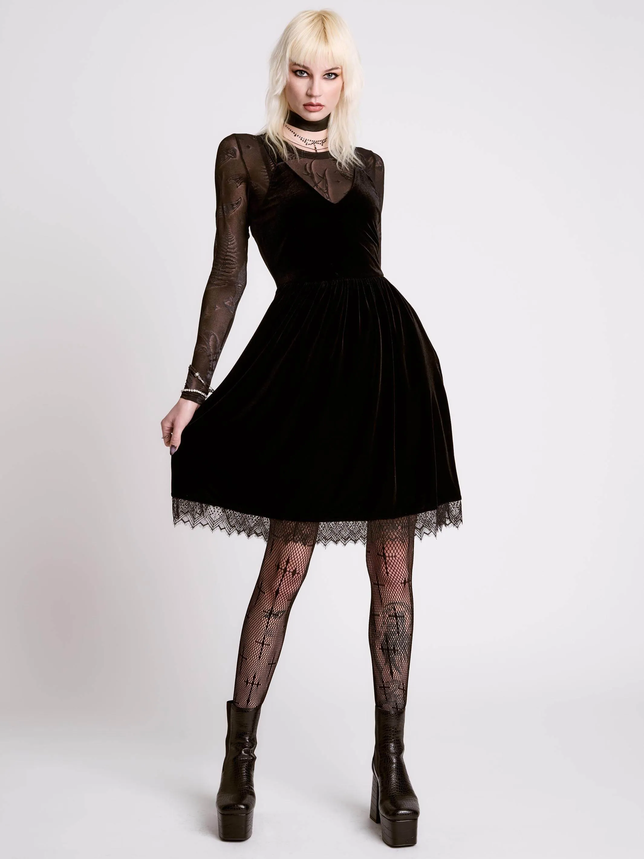 Velvet Lace Dress