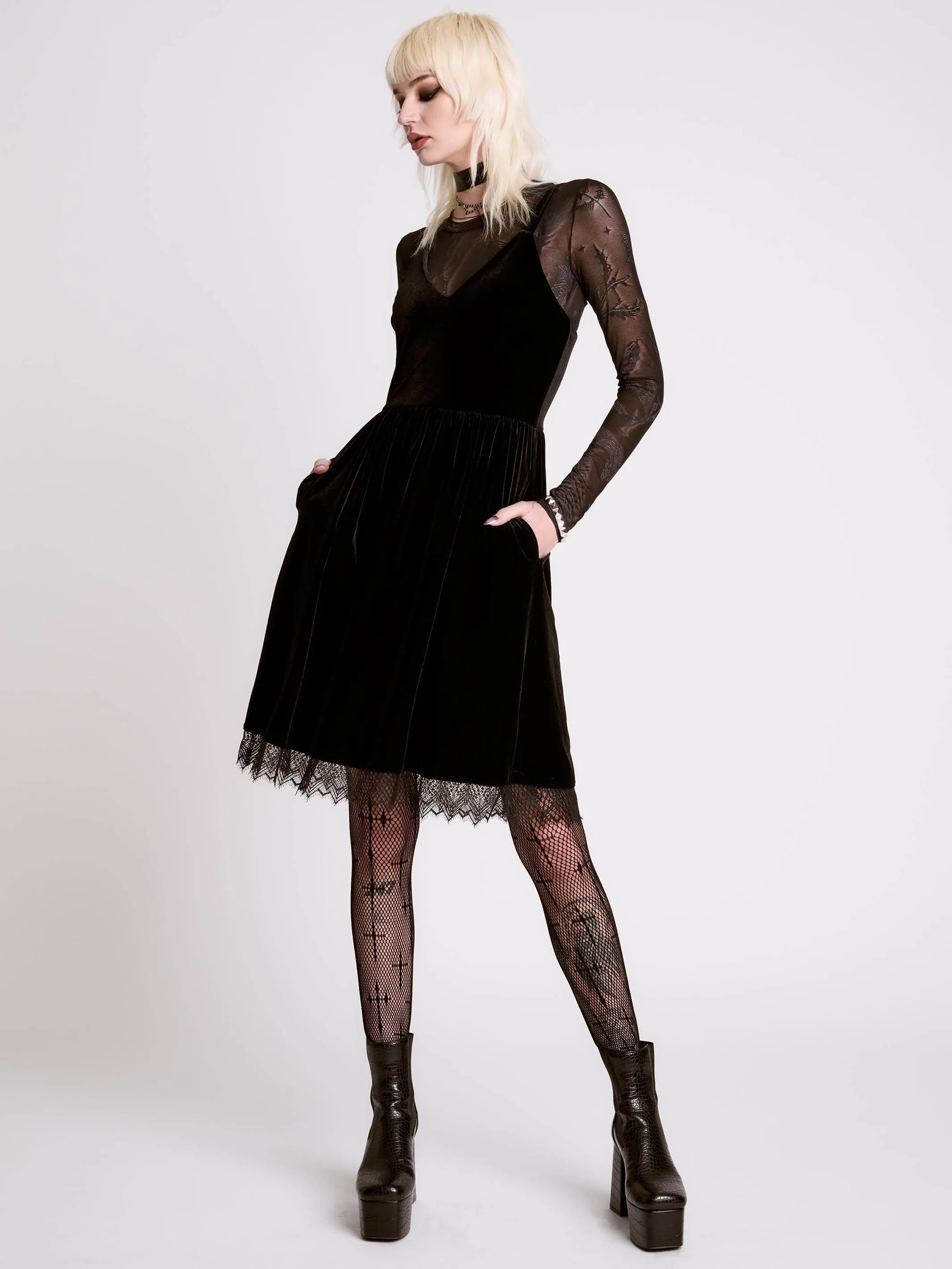 Velvet Lace Dress