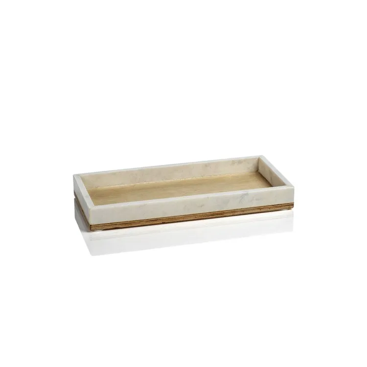 Verdi Marble and Balsa Wood Vanity Tray