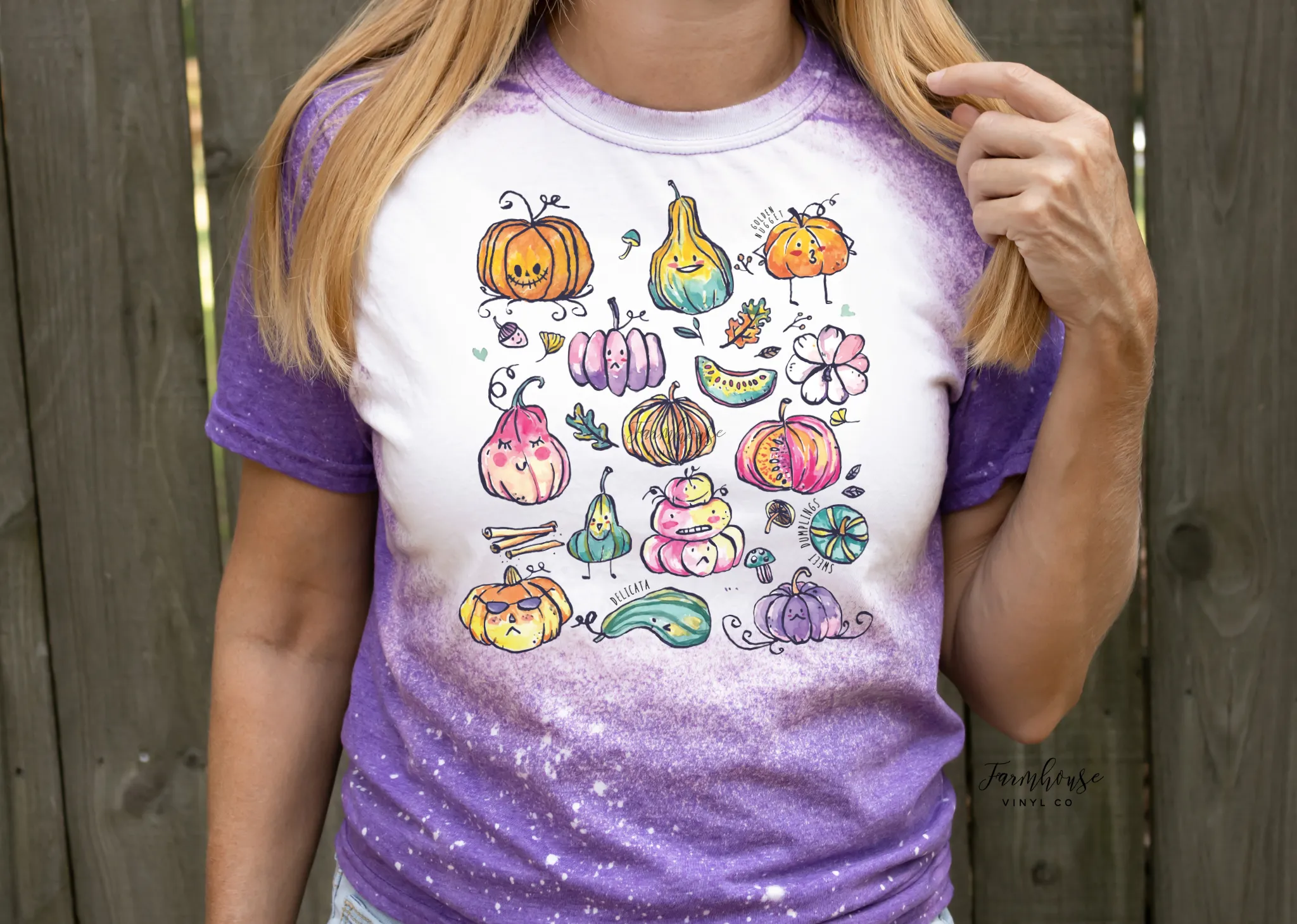 Whimsical Bright Pumpkins Shirt