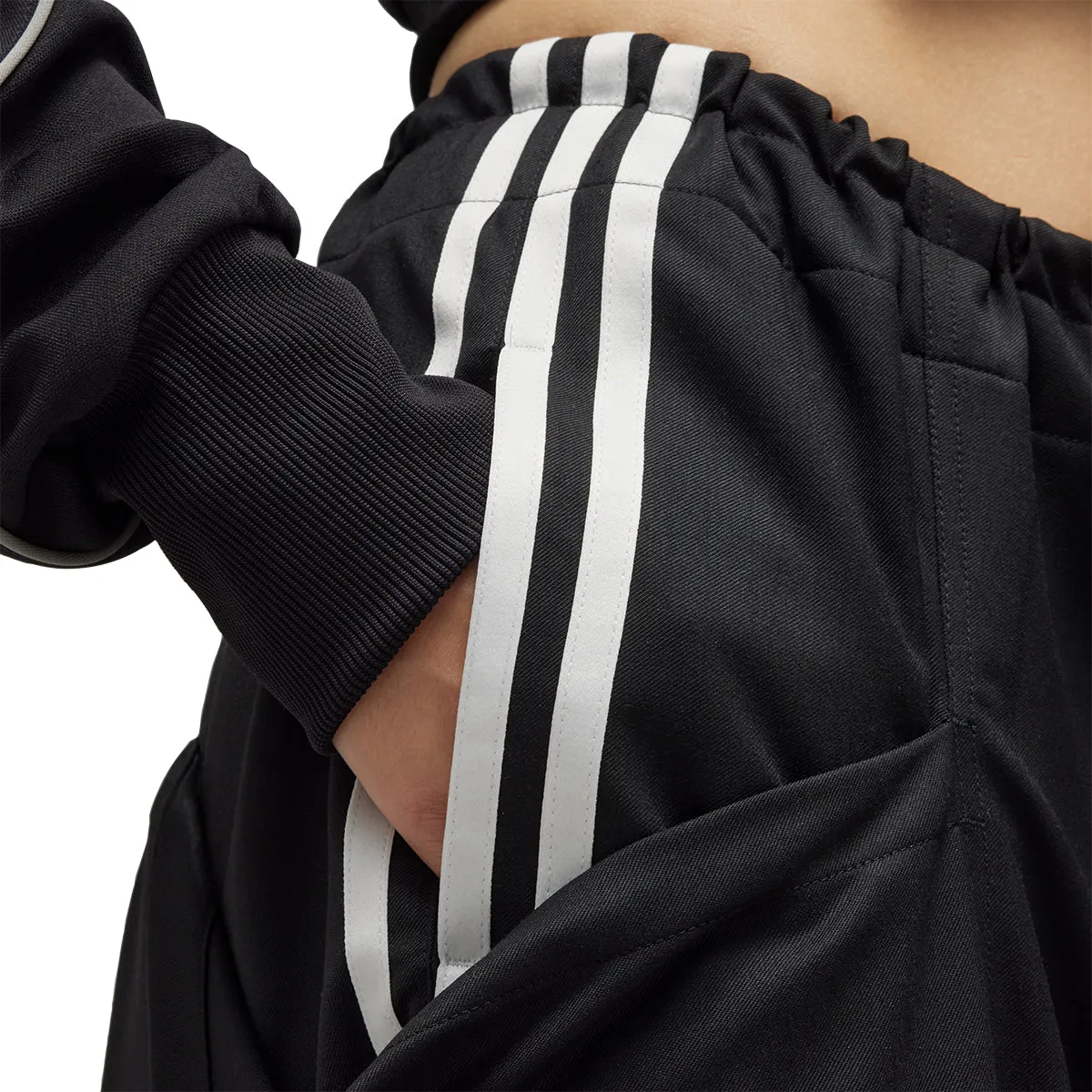 Wmns Refined Woven Wide Leg Tracksuit Bottoms 'Black'