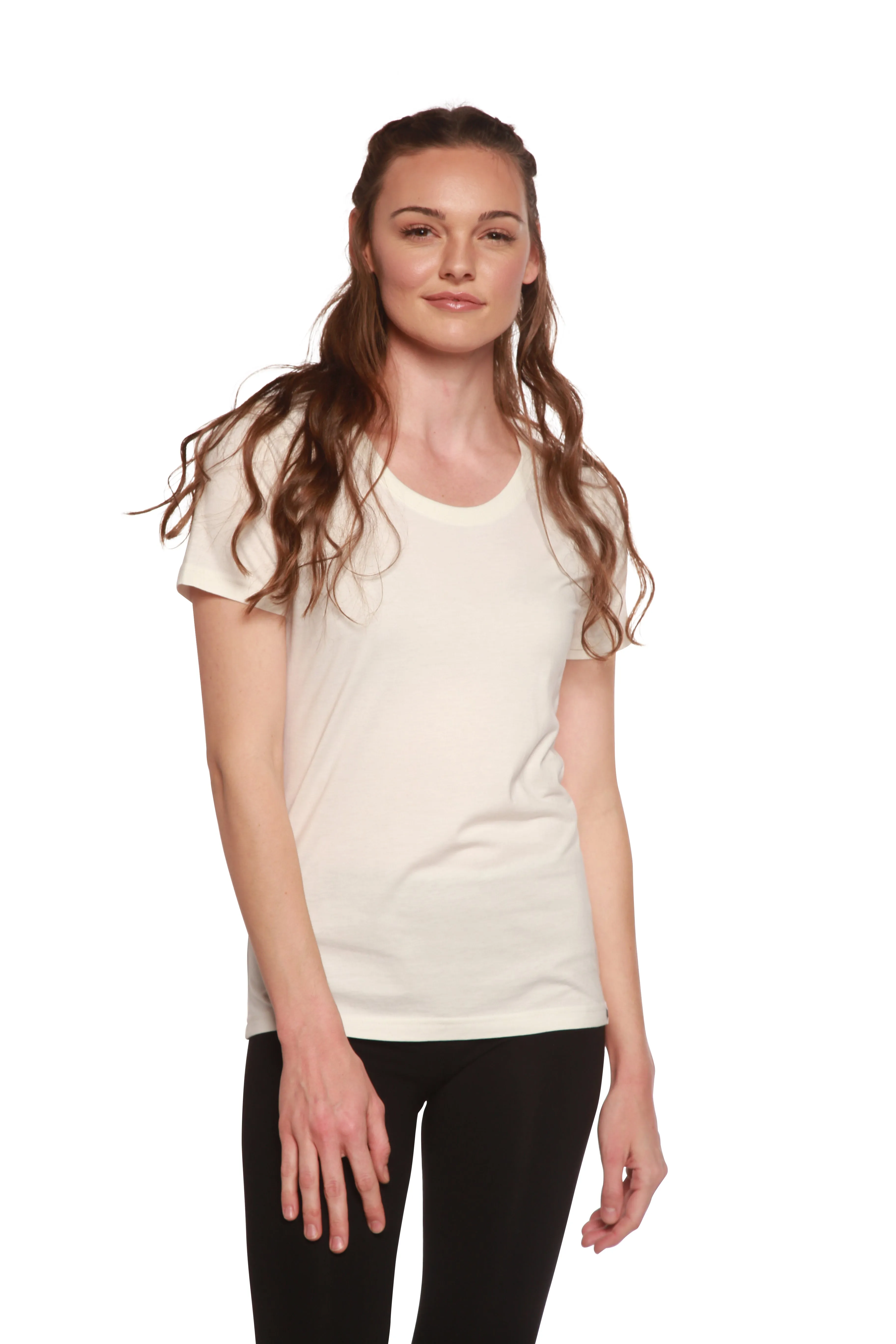 Women's Bamboo/Cotton Short Sleeve Scoop Neck T-Shirt