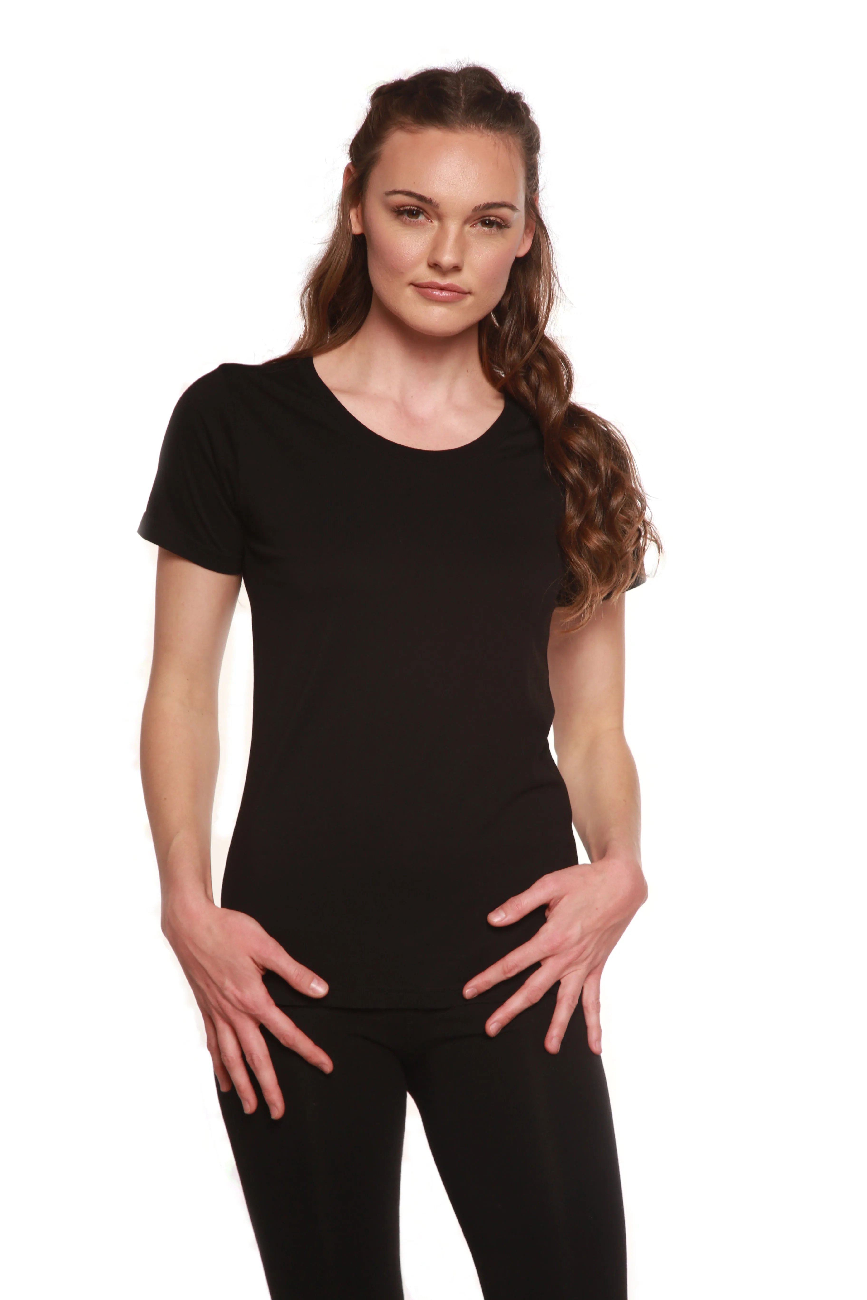 Women's Bamboo/Cotton Short Sleeve Scoop Neck T-Shirt