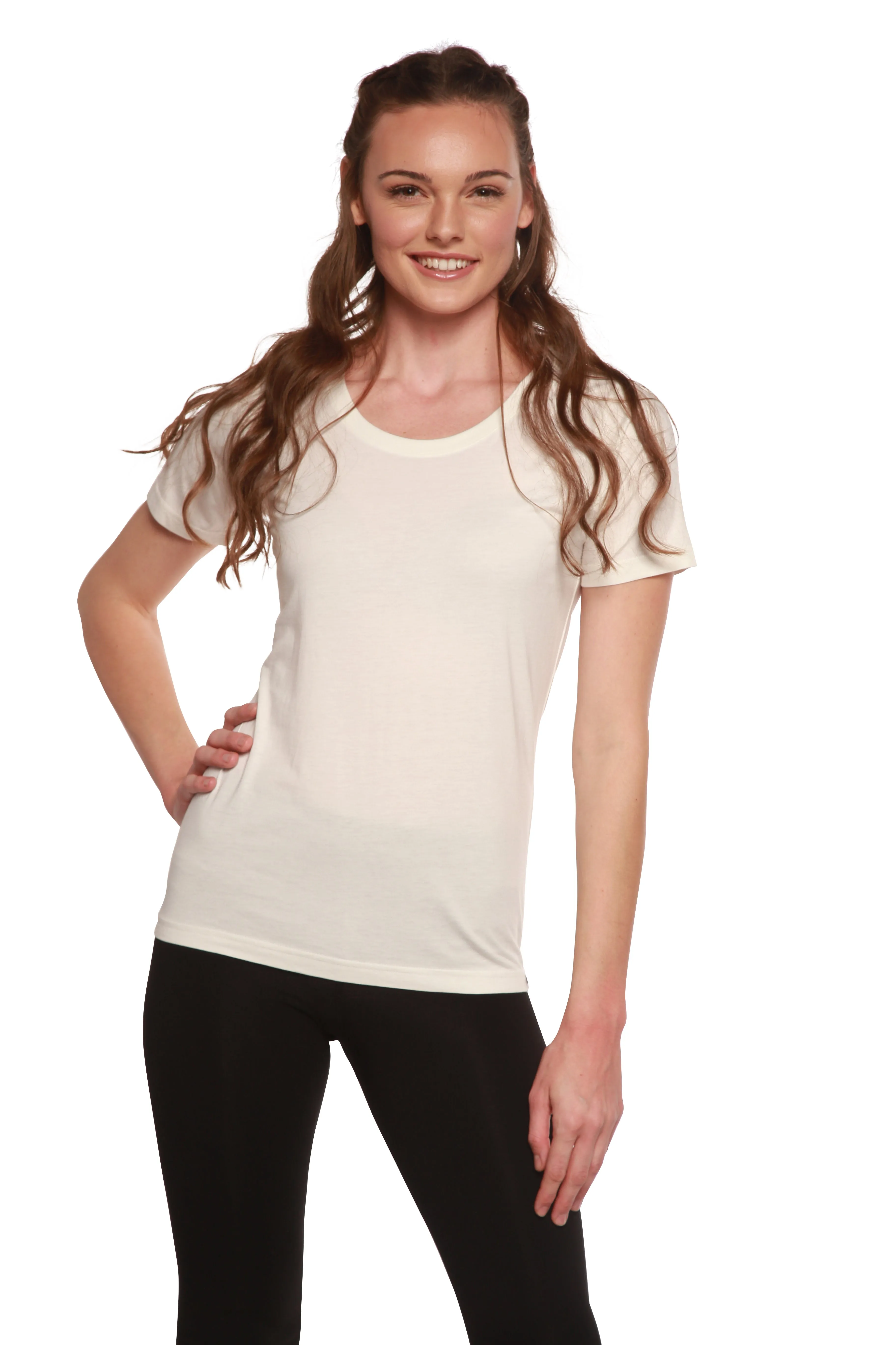 Women's Bamboo/Cotton Short Sleeve Scoop Neck T-Shirt