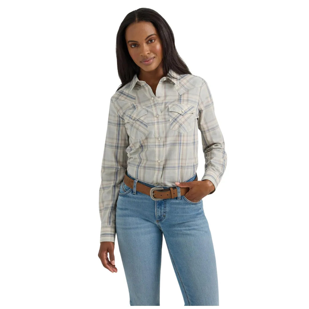 Wrangler® Blue Plaid Essential Top