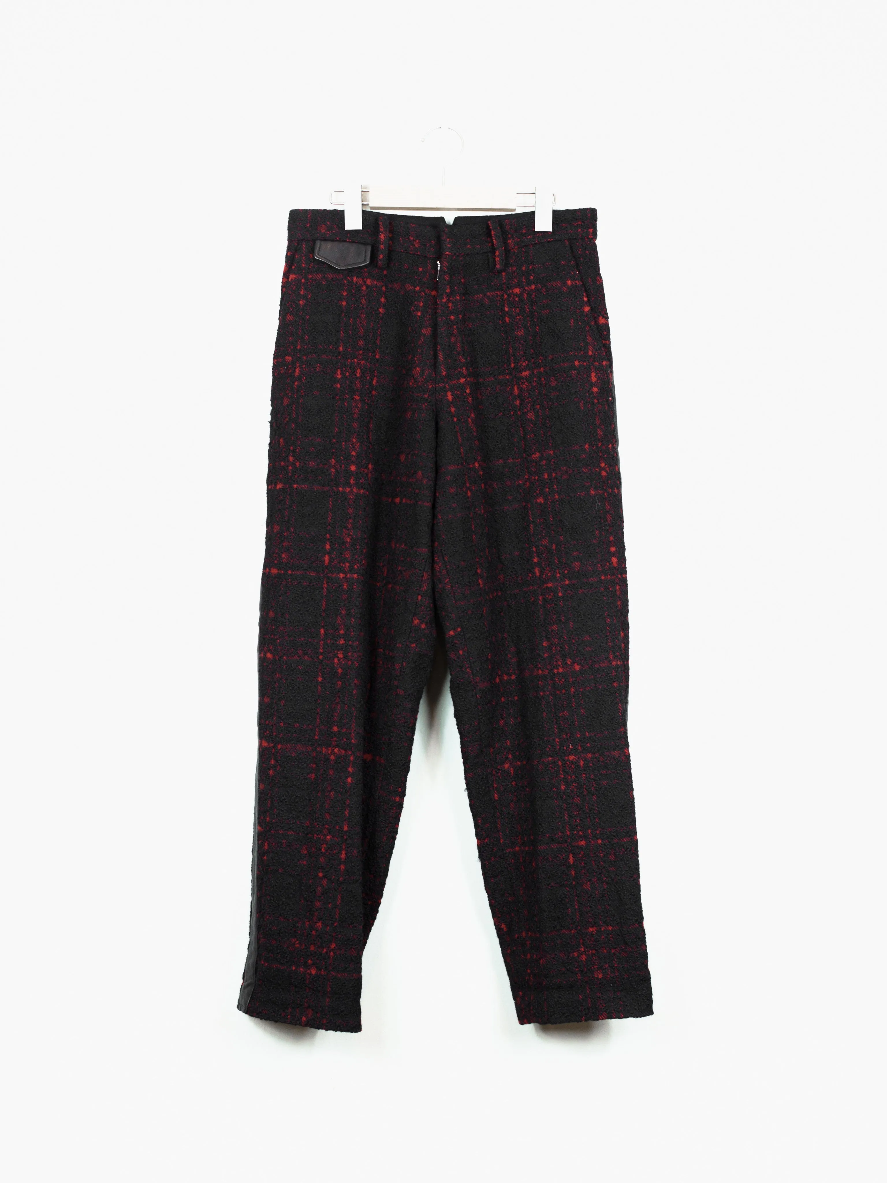 Yohji Yamamoto Y's Leather Sidestripe Woven Trousers